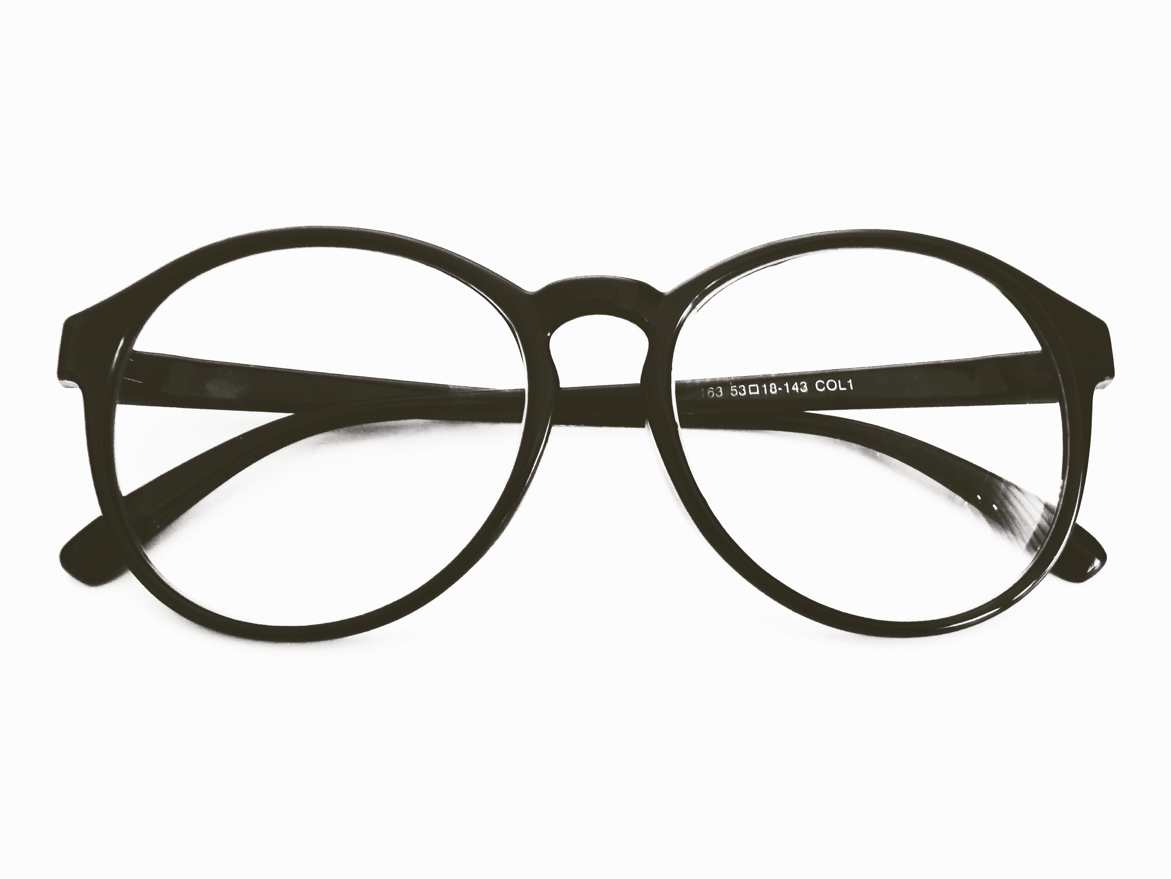 spectacles, glasses glass, white background, white, indoors, black color, eyeglass, cut out, studio shot, eyesight, fashion, 4K, personal accessory, black, HD Wallpaper