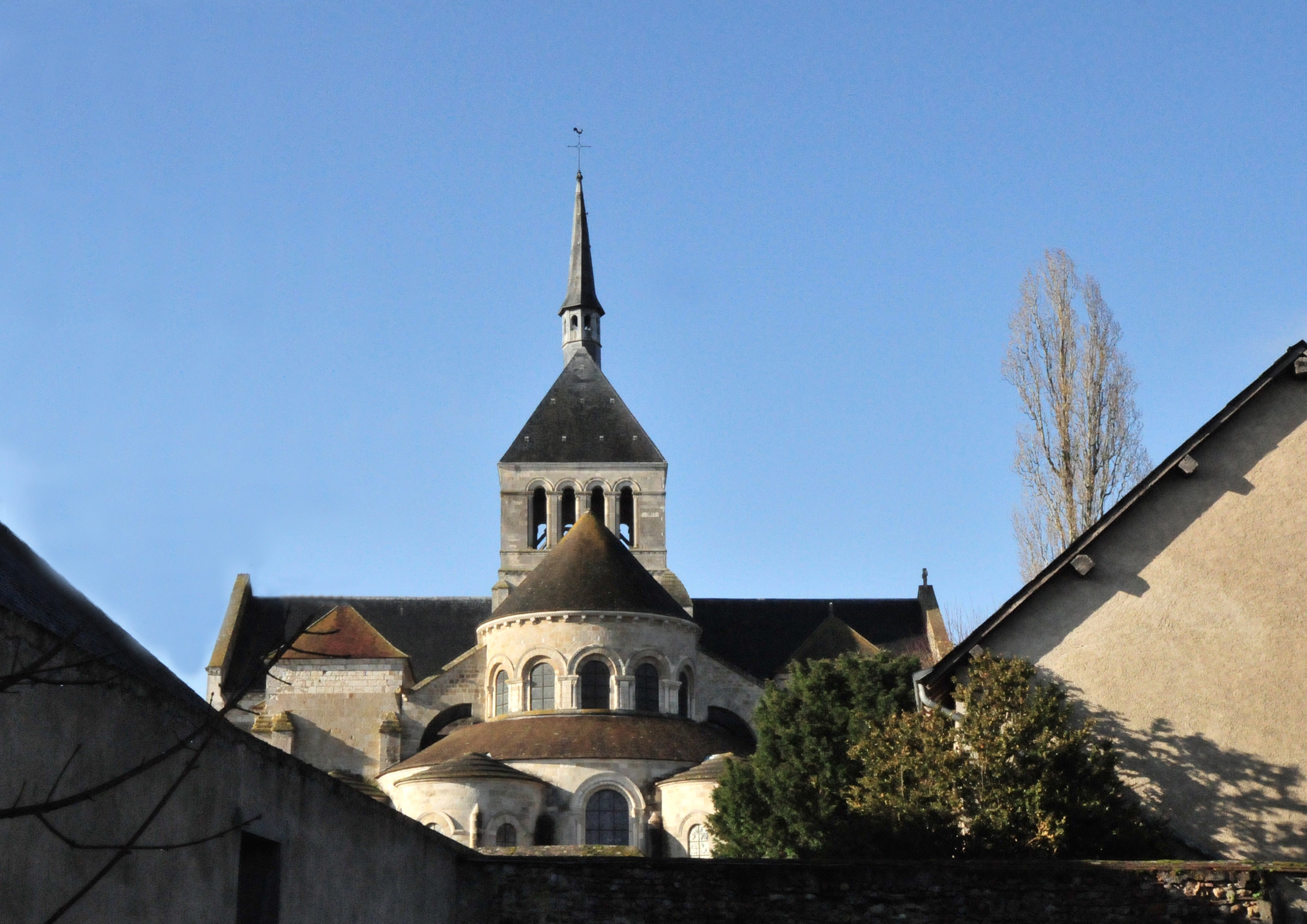 religion, nature, outdoors, spirituality, tower, france, germigny meadowsweet, basilica, sky, low angle view, 2K, building exterior, architecture, no people, HD Wallpaper