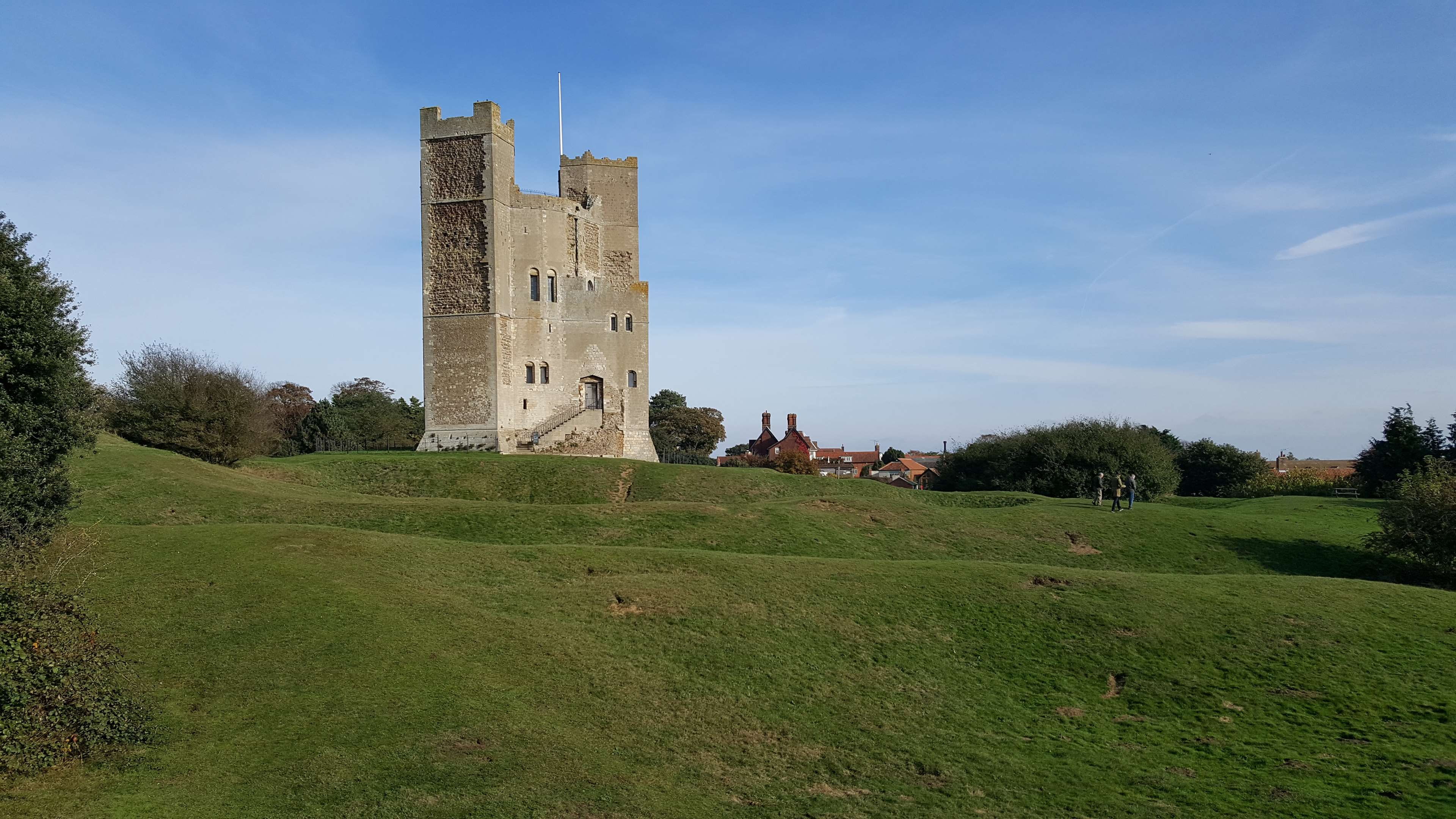 orford, 4K, land, english castle, winter, tower, plant, day, cloud - sky, architecture, sky, field, the past, no people, built structure, grass, england, HD Wallpaper