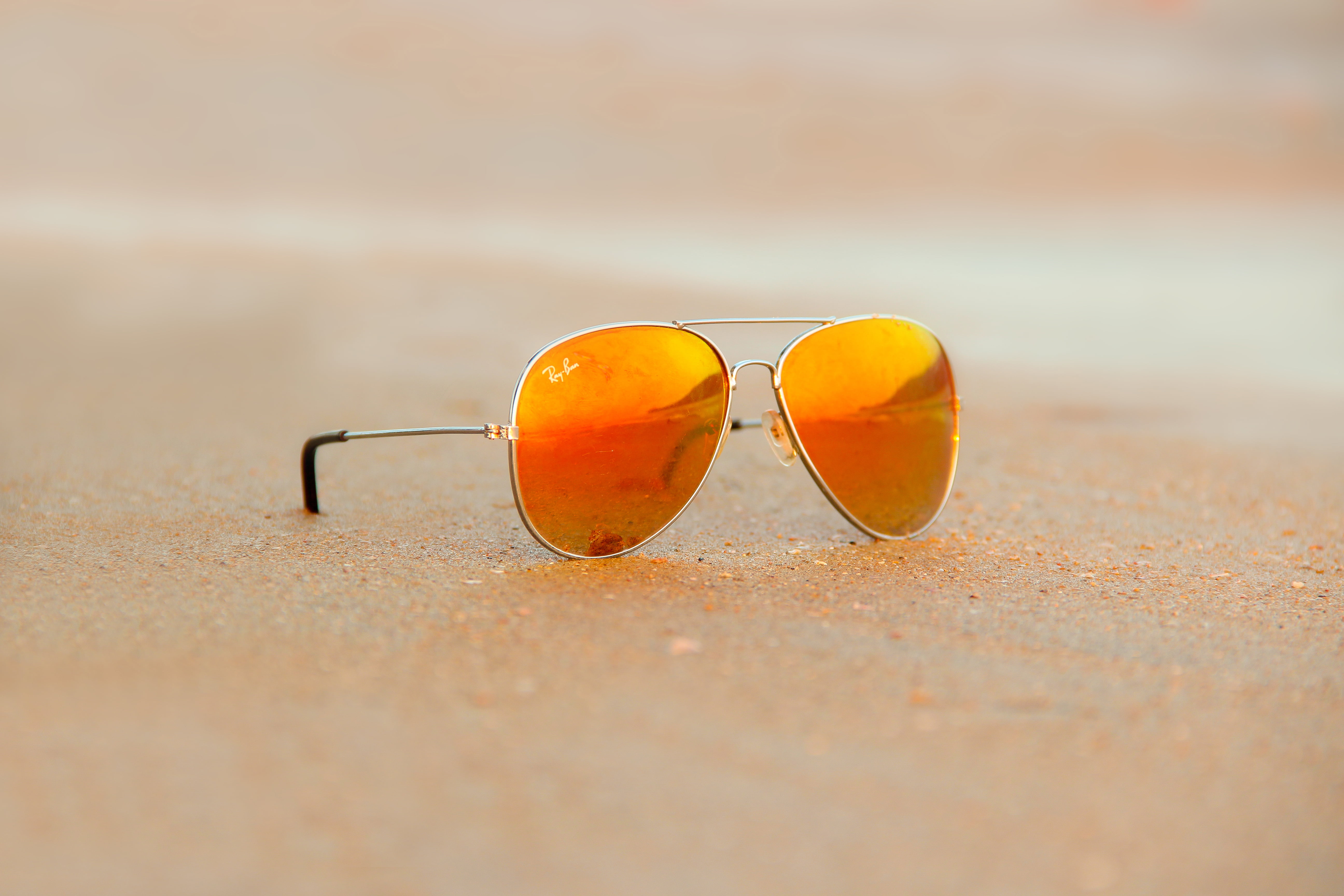 yellow, outdoors, reflection, brown, sea, close-up, copy space, personal accessory, shore, travel, selective focus, surface level, ban, beach, flash, tranquility, HD Wallpaper