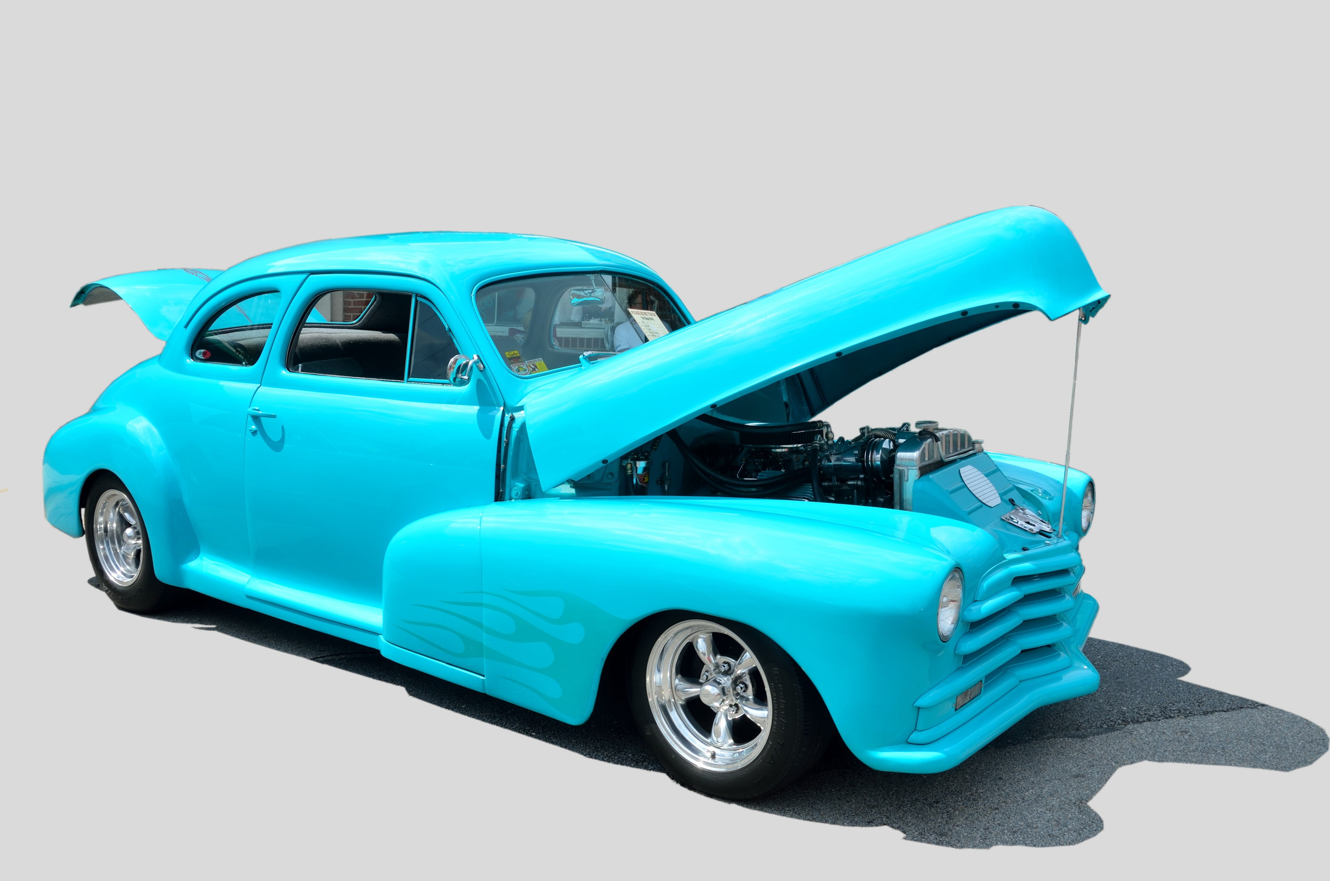 coupe, food and drink, speed, design, motor vehicle, 4K, custom, model, mode of transportation, shiny, copy space, white background, vintage, bumper, auto, HD Wallpaper