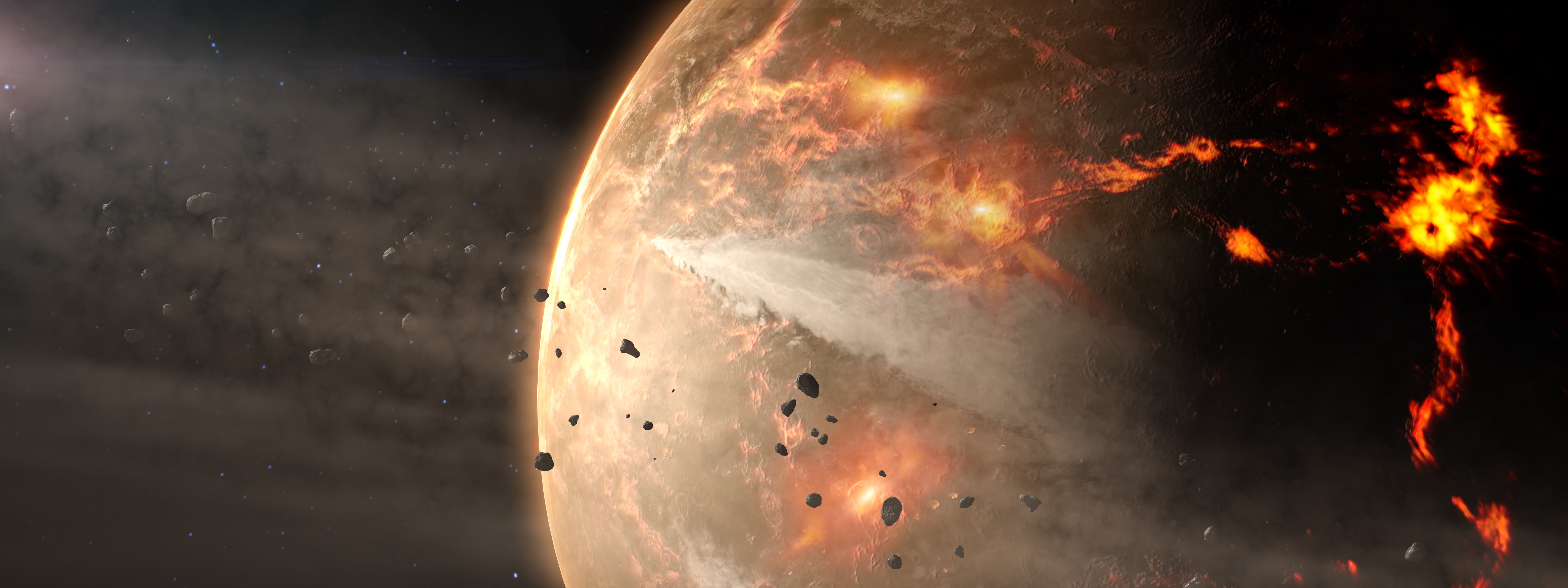 astronomy, space, galaxy, planetary Moon, BENNU, night, illustratoin, Impacts, nebula, planet - Space, astrology, sky, JOURNEY, star - Space, 5K, asteroid, HD Wallpaper