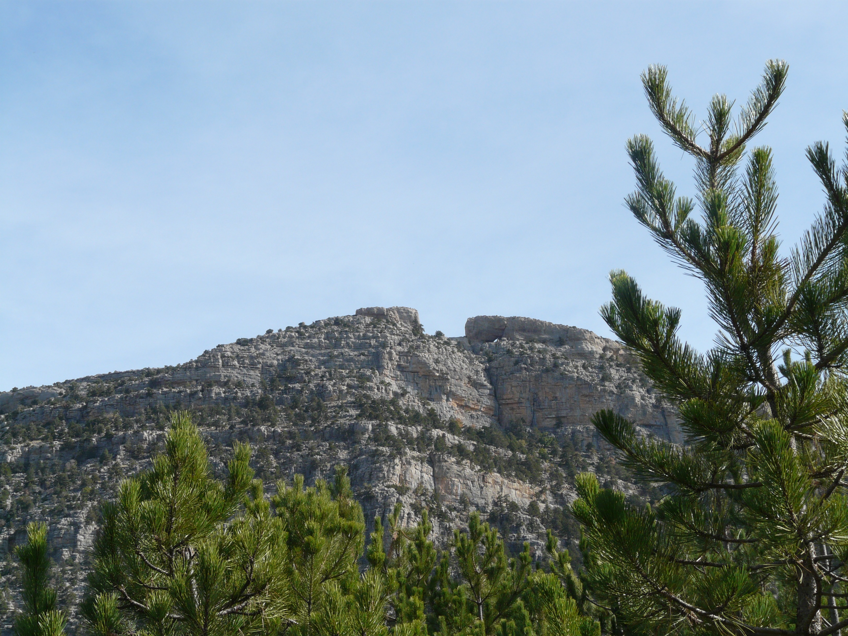 scenics - nature, turkey, hill, rock wall, tranquility, tree, no people, growth, mountains, tinaztepe, plant, konya, summit, formation, clear sky, day, HD Wallpaper