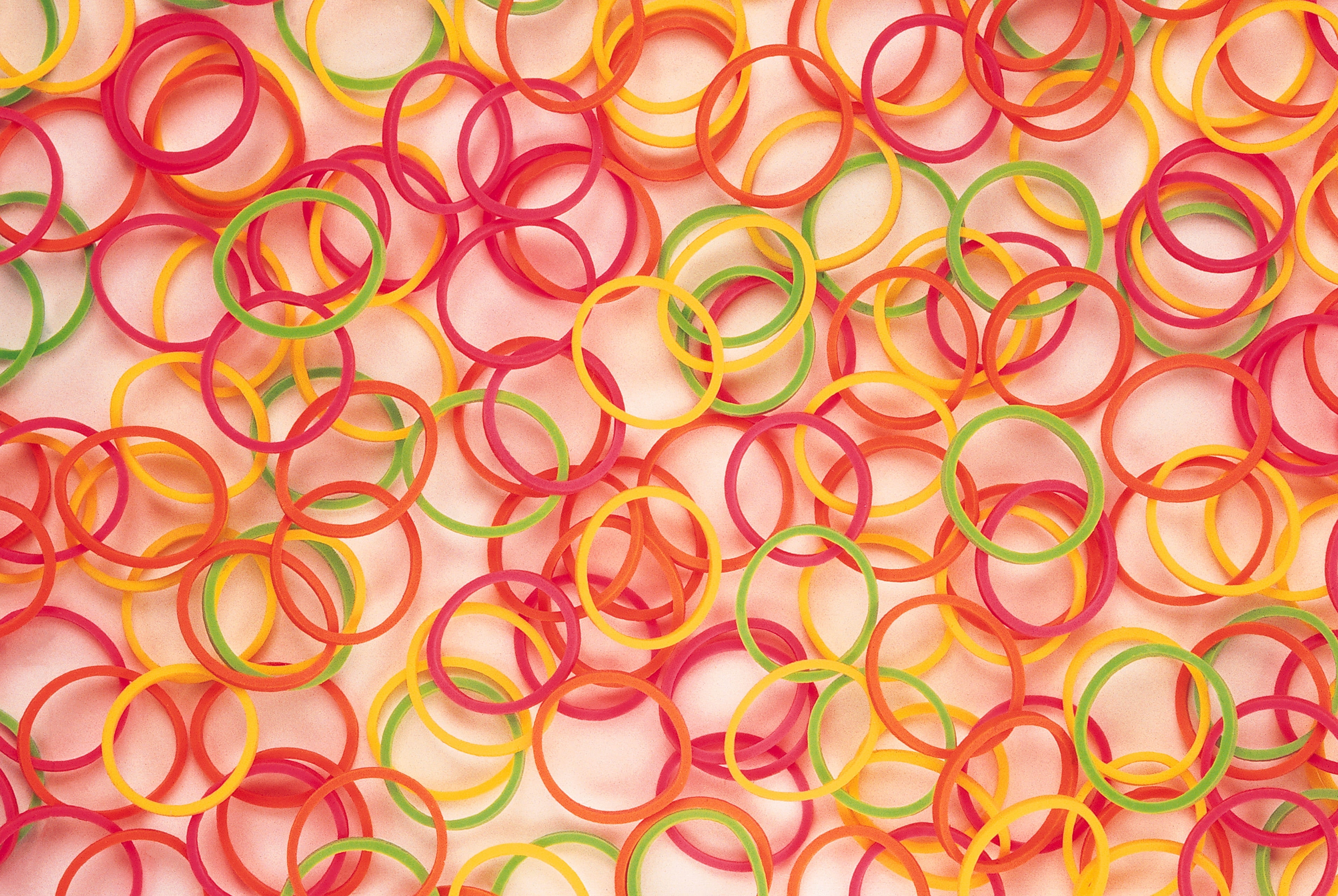 background, backgrounds, colors, plastic, orange Color, directly above, spiral, high angle view, multi Colored, color, circle, white background, studio shot, HD Wallpaper
