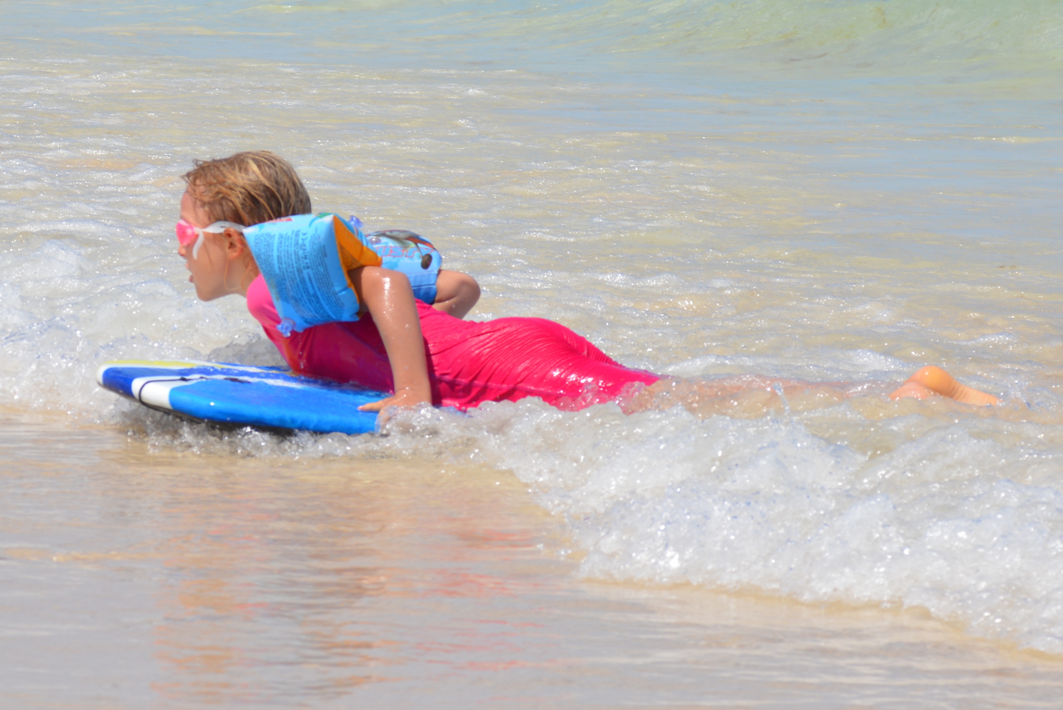 trip, lifestyles, waves, sports, pre-adolescent child, outdoors, girl, inflatable, real people, motion, 2K, males, day, childhood, surfboard, surf, beach, HD Wallpaper