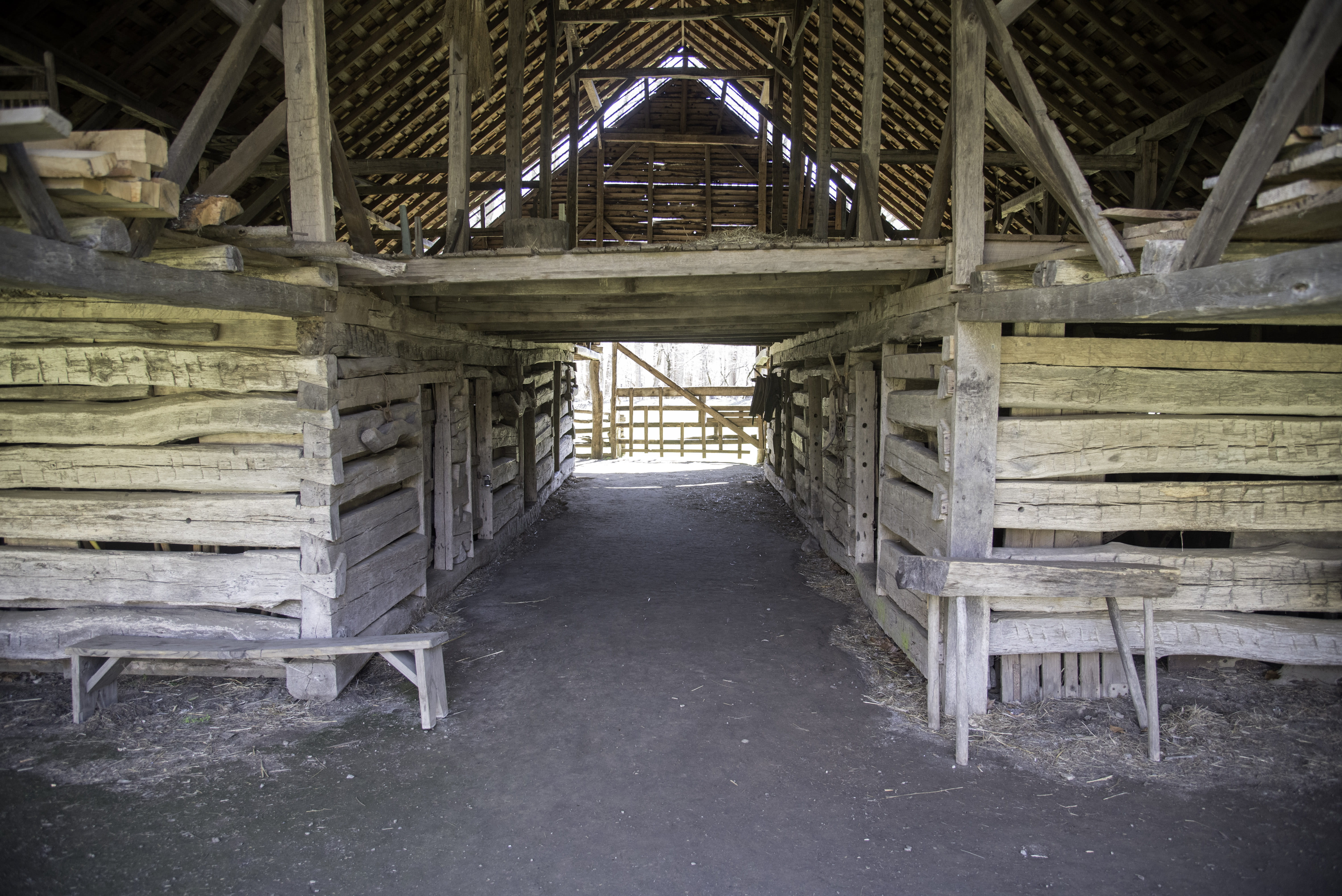 indoors, built Structure, public domain, Wooden, mountains, day, nature, park, national, great, diminishing perspective, old, in a row, north, construction Industry, HD Wallpaper