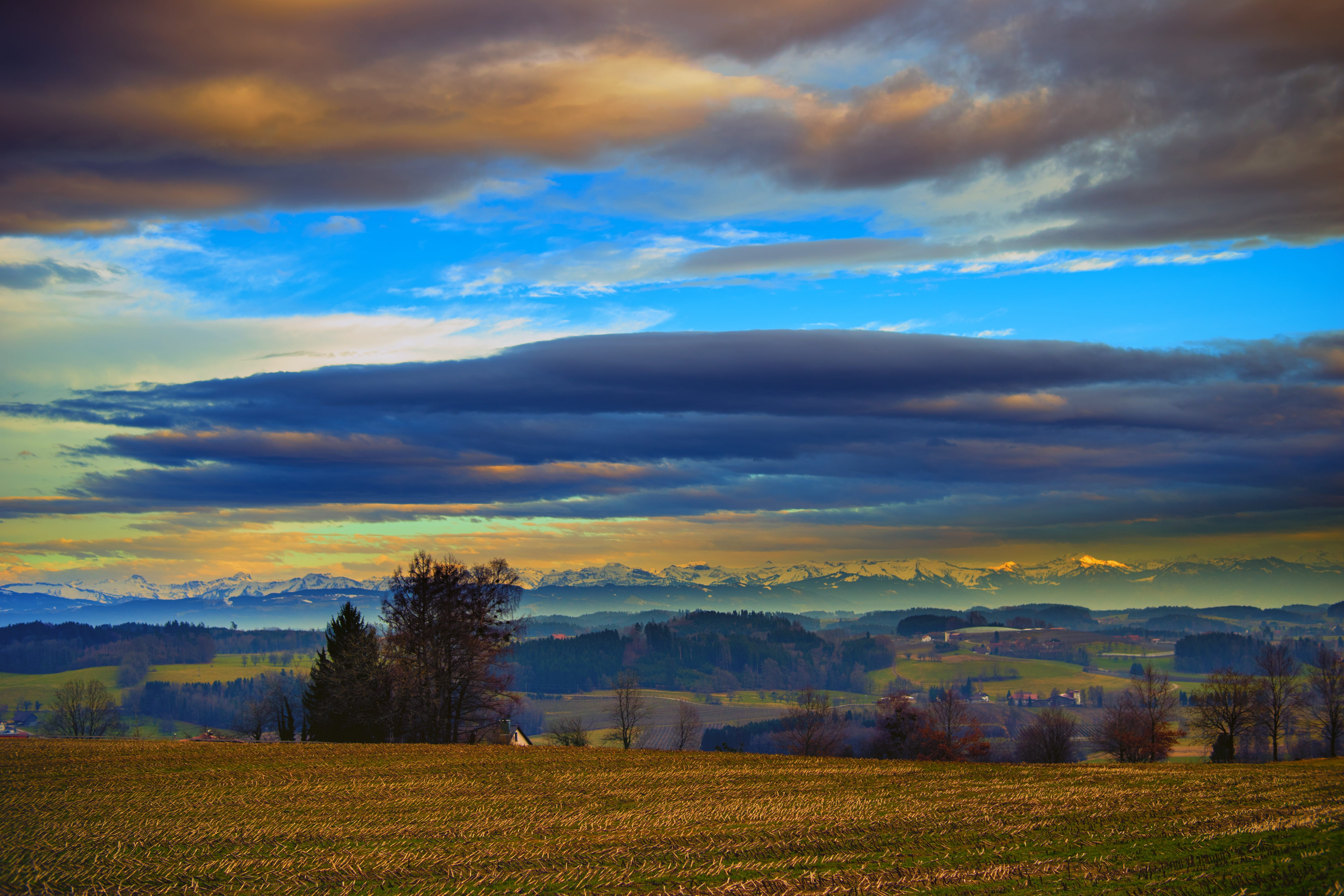 background, season, horizontal, panorama, scenics - nature, plant, romantic, photography, cloud - sky, travel, beauty in nature, landscape, mood, summer, HD Wallpaper