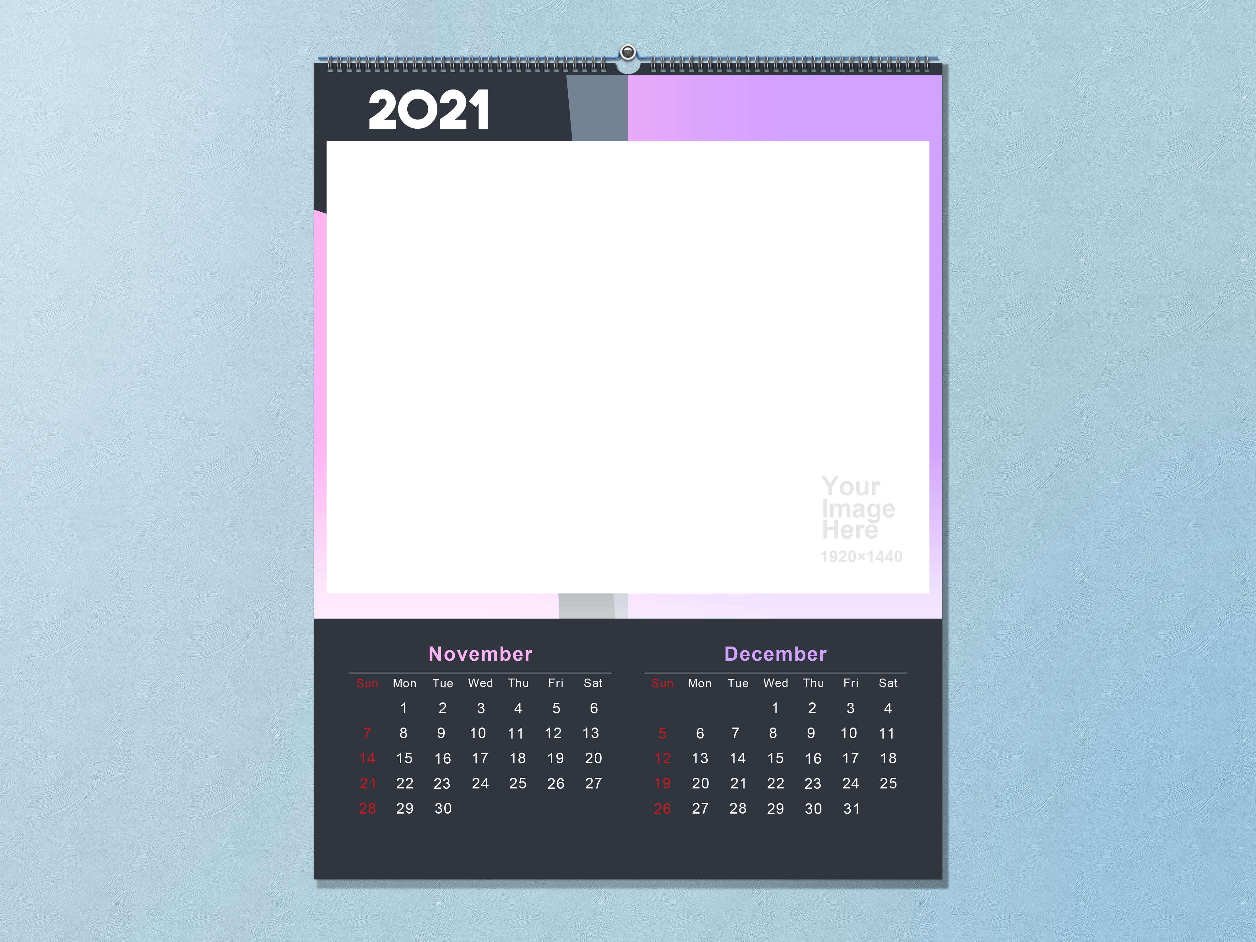 November, december, template, 4K, 2021 calendar, HD Wallpaper