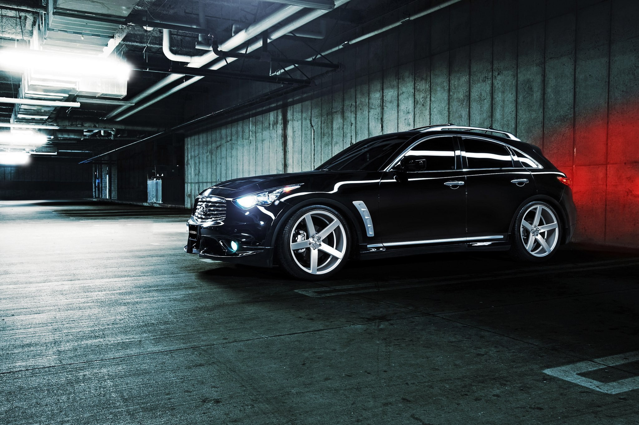 fx, infinity, Infiniti FX35 S, black, Vossen, 1080P, infiniti, s, HD Wallpaper