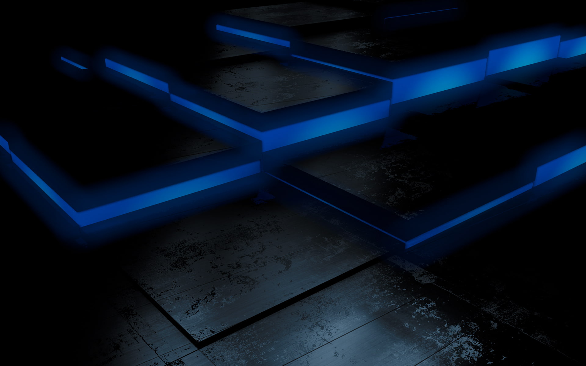 fluorescent, dark, backgrounds, light - Natural Phenomenon, wall - Building Feature, illuminated, no People, illustration, blue, communication, floor, construction Industry, HD Wallpaper