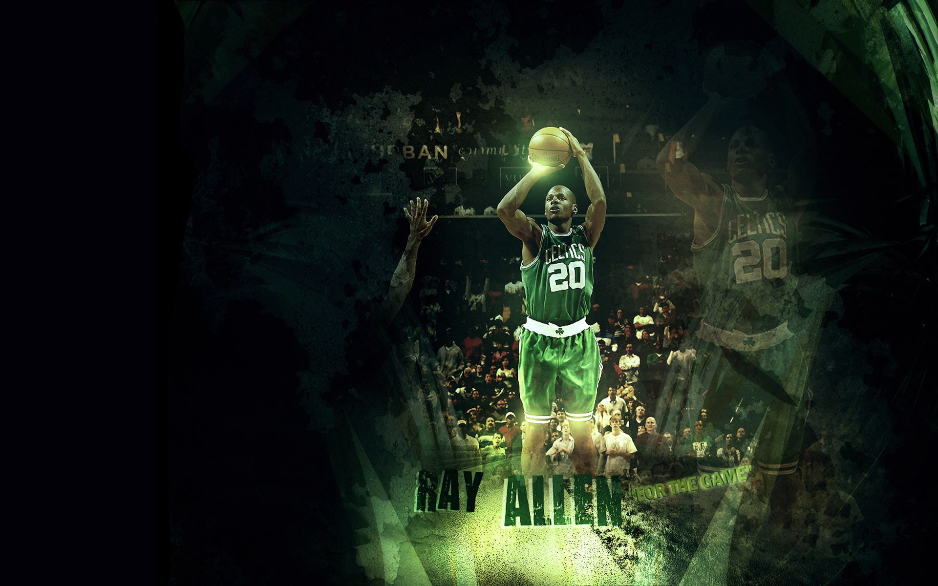 creativity, dark, illustration, standing, 1080P, basketball, building, horror, nature, full length, futuristic, allen, one person, player, walter ray allen, HD Wallpaper