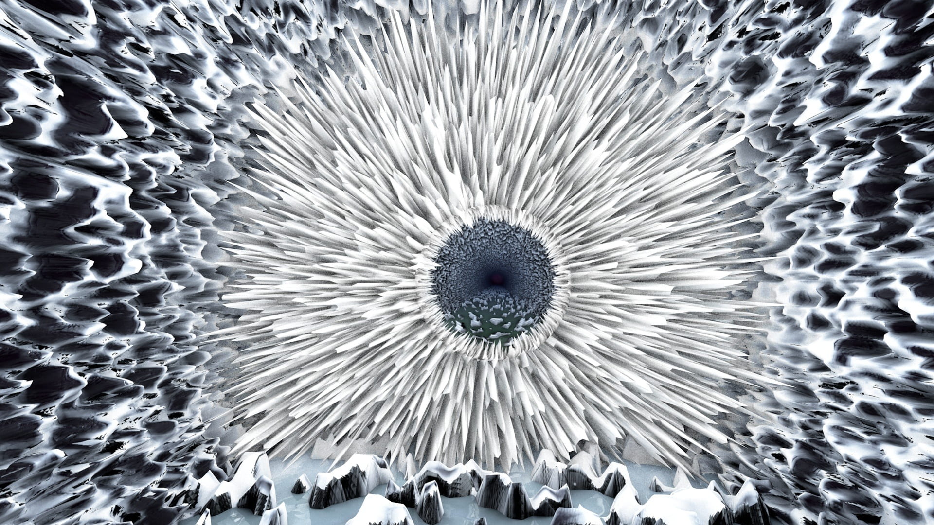 closeup, animals in the wild, marine, render, tunnel, water, full frame, frost, close-up, dark cave, one animal, no people, genetic research, HD Wallpaper