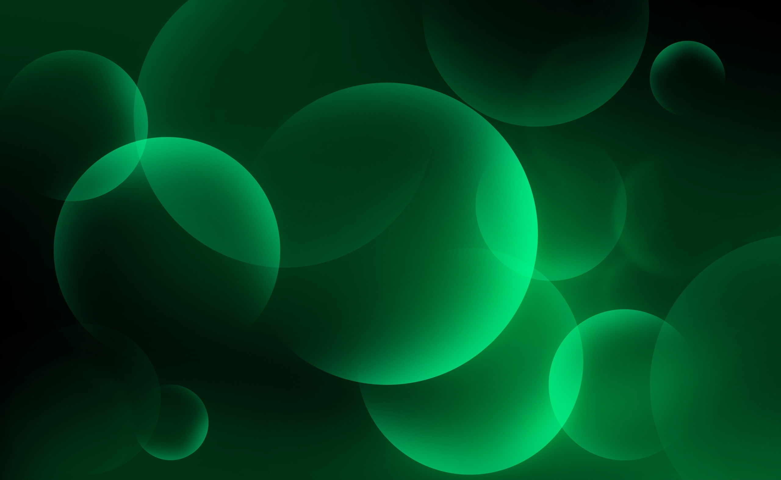 big, Green, Colorful, Aero, Bubbles, 2K, HD Wallpaper