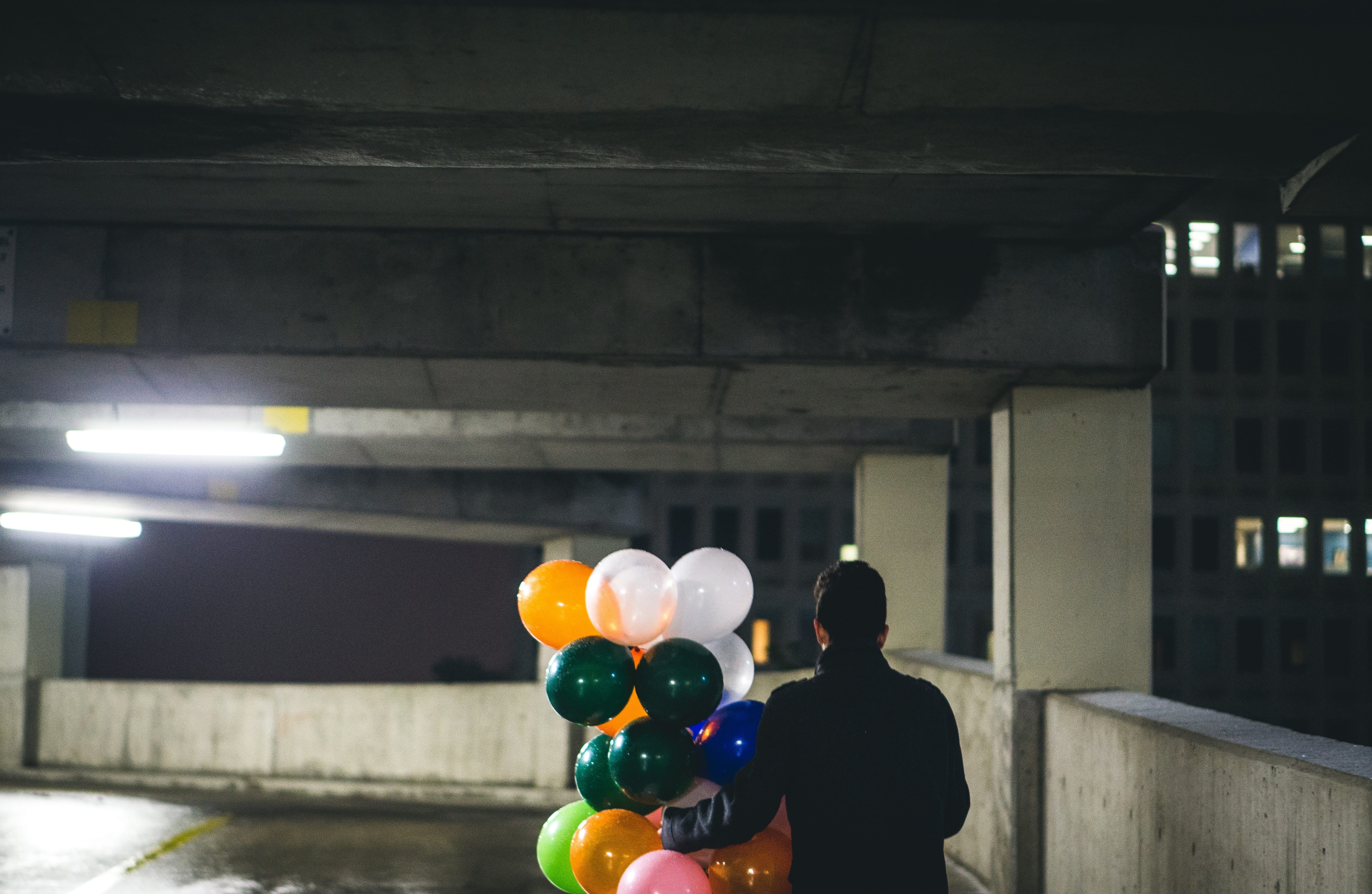 celebration, lifestyles, surprise, real people, 5K, two people, man, bridge - man made structure, illuminated, men, bonding, rear view, couple - relationship, HD Wallpaper