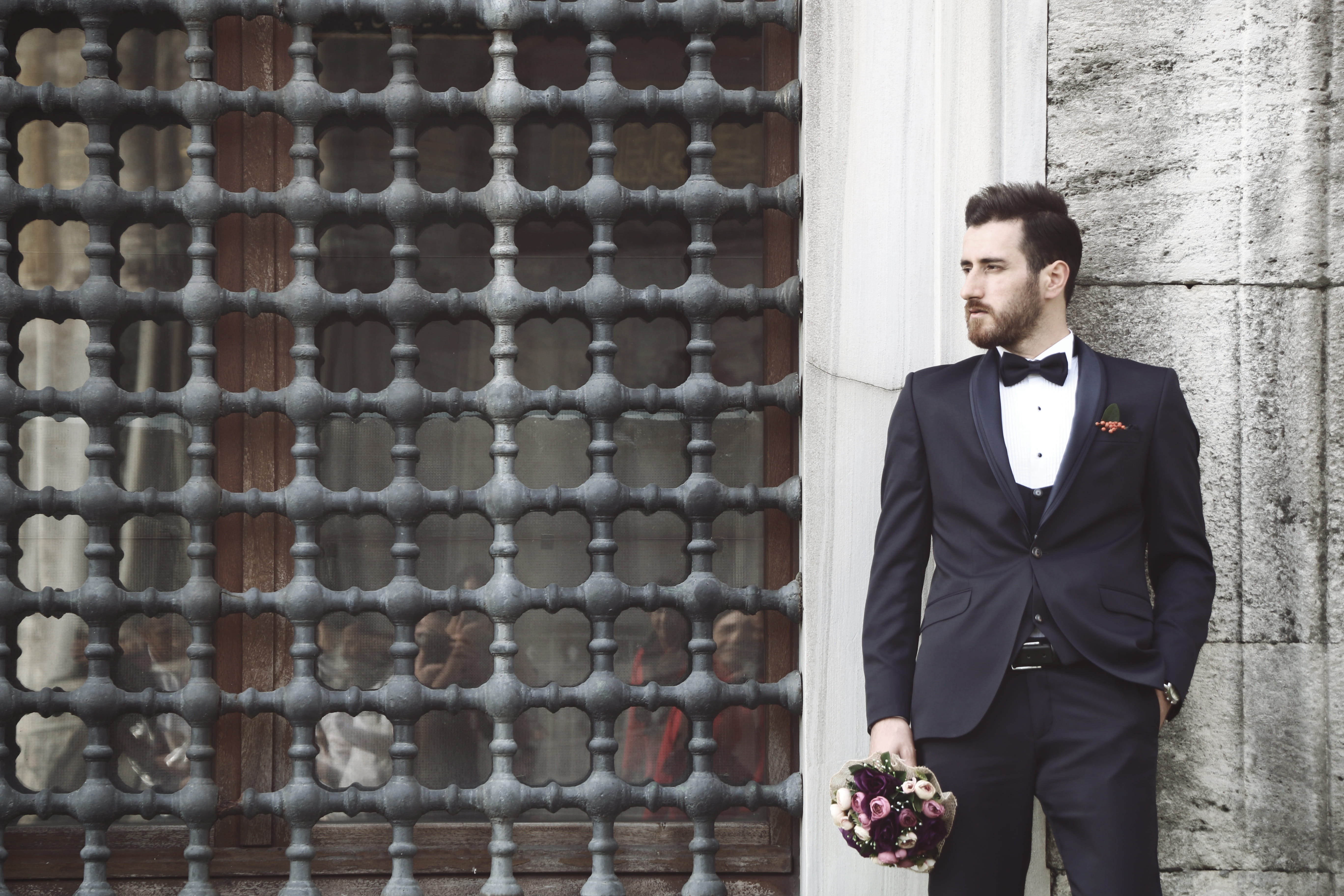 business, bow tie, architecture, young adult, looking away, young men, day, formalwear, lifestyles, 5K, bride groom, outdoors, well-dressed, son in law, HD Wallpaper