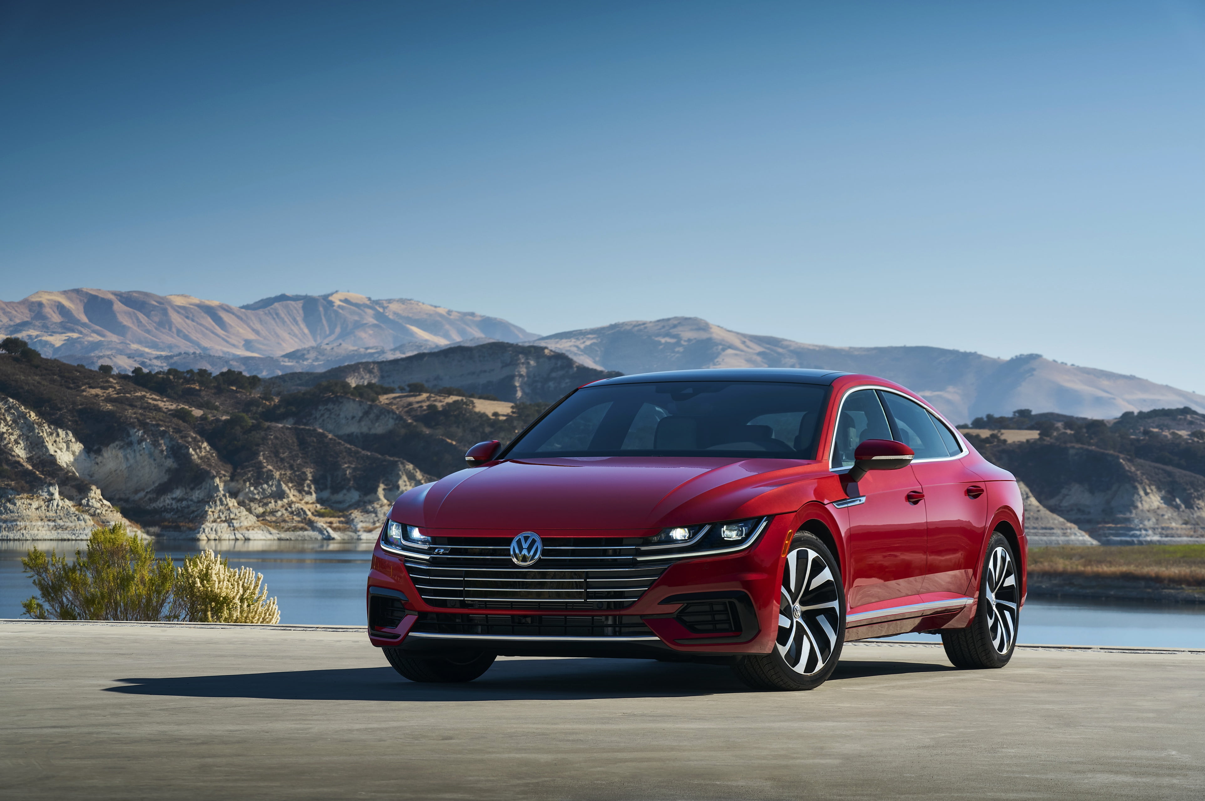 Red Car, Vehicle, 4K, Volkswagen Arteon, Car, Volkswagen, Compact Car, HD Wallpaper