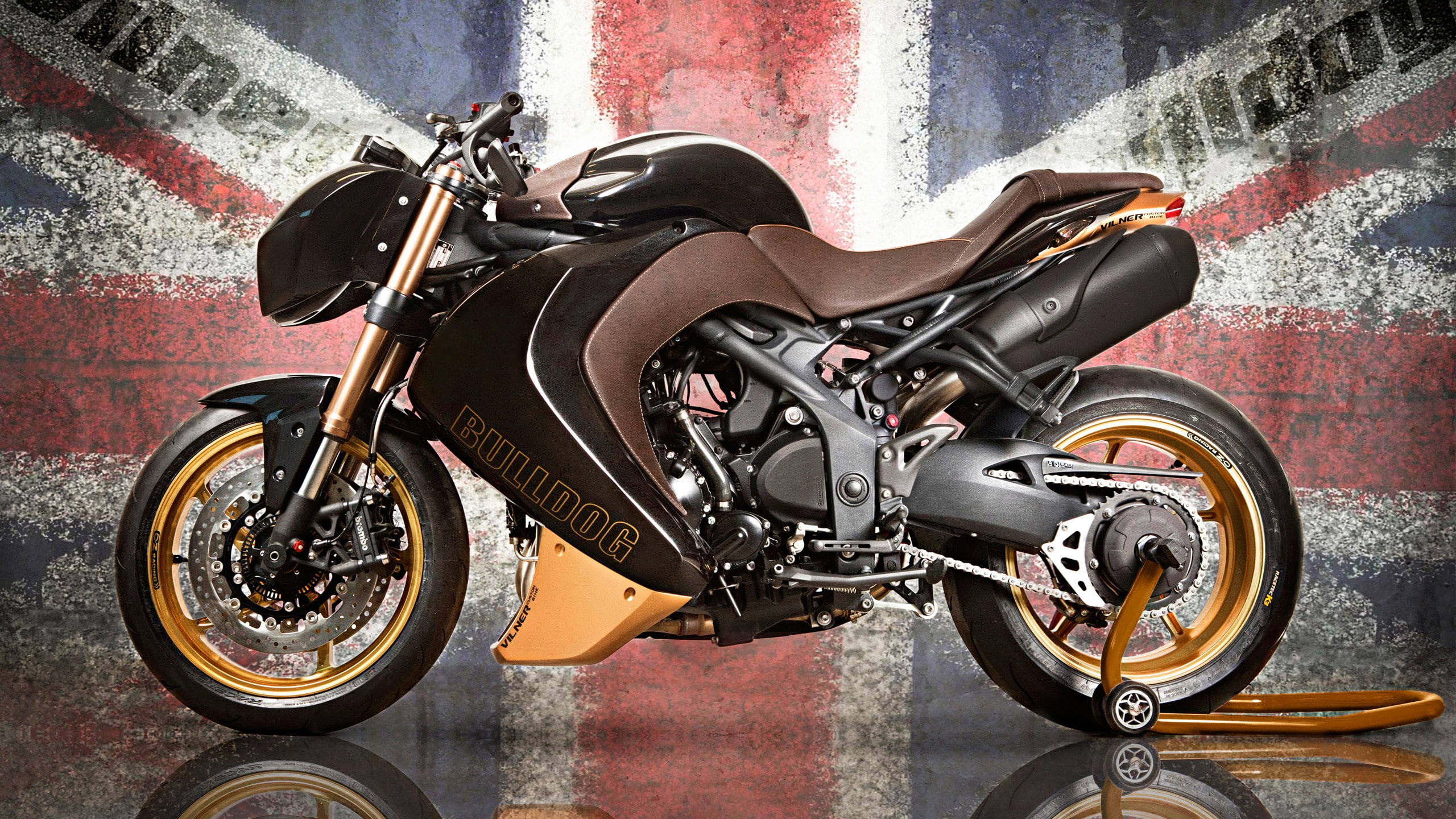 2560x1440, speed, monitor, vilner, triumph, Bike, 2K, Bulldog, triple, HD Wallpaper