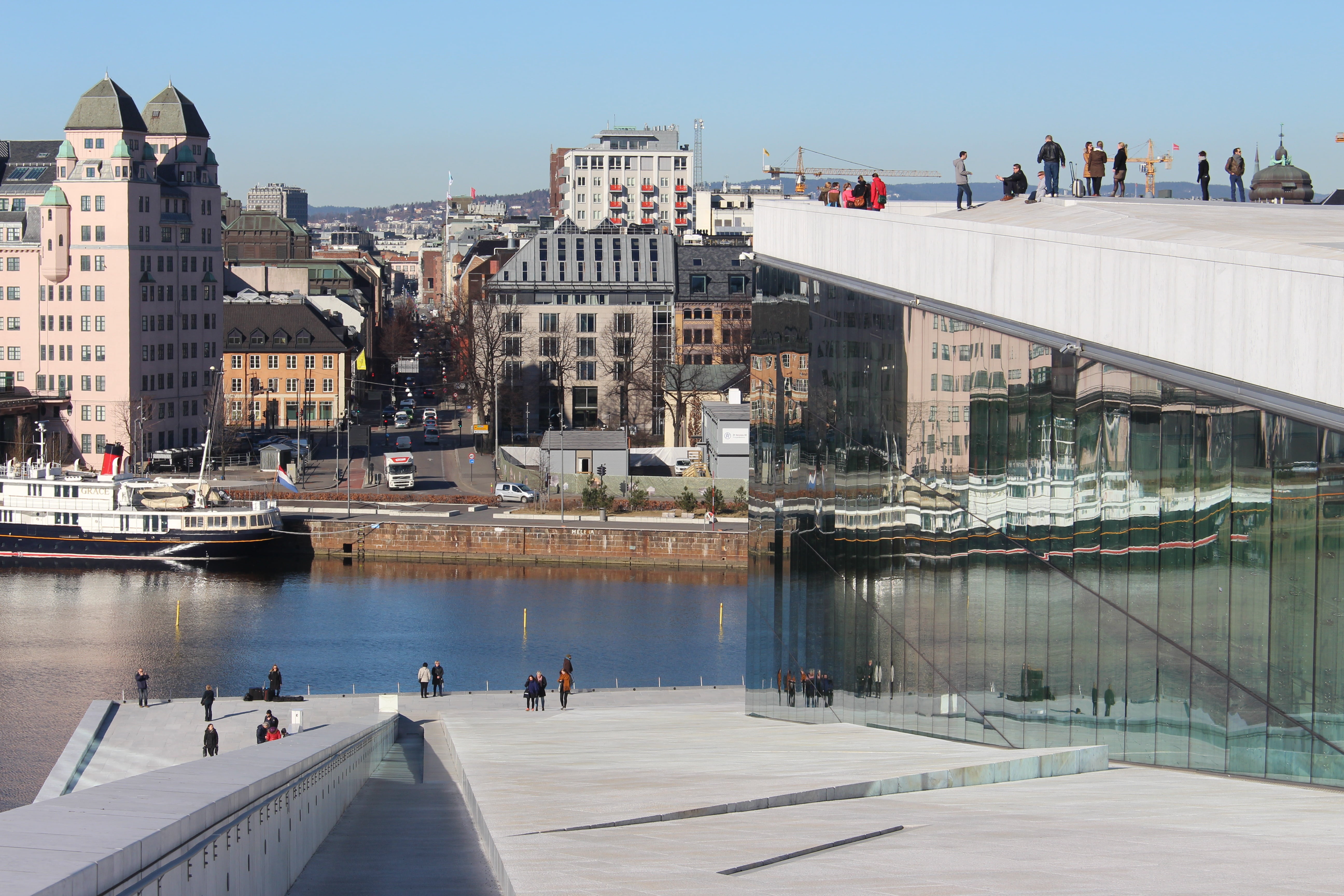 5K, travel, norway, white, transportation, outdoors, day, opera, building exterior, harbor, passenger craft, mode of transportation, built structure, cruise ship, HD Wallpaper