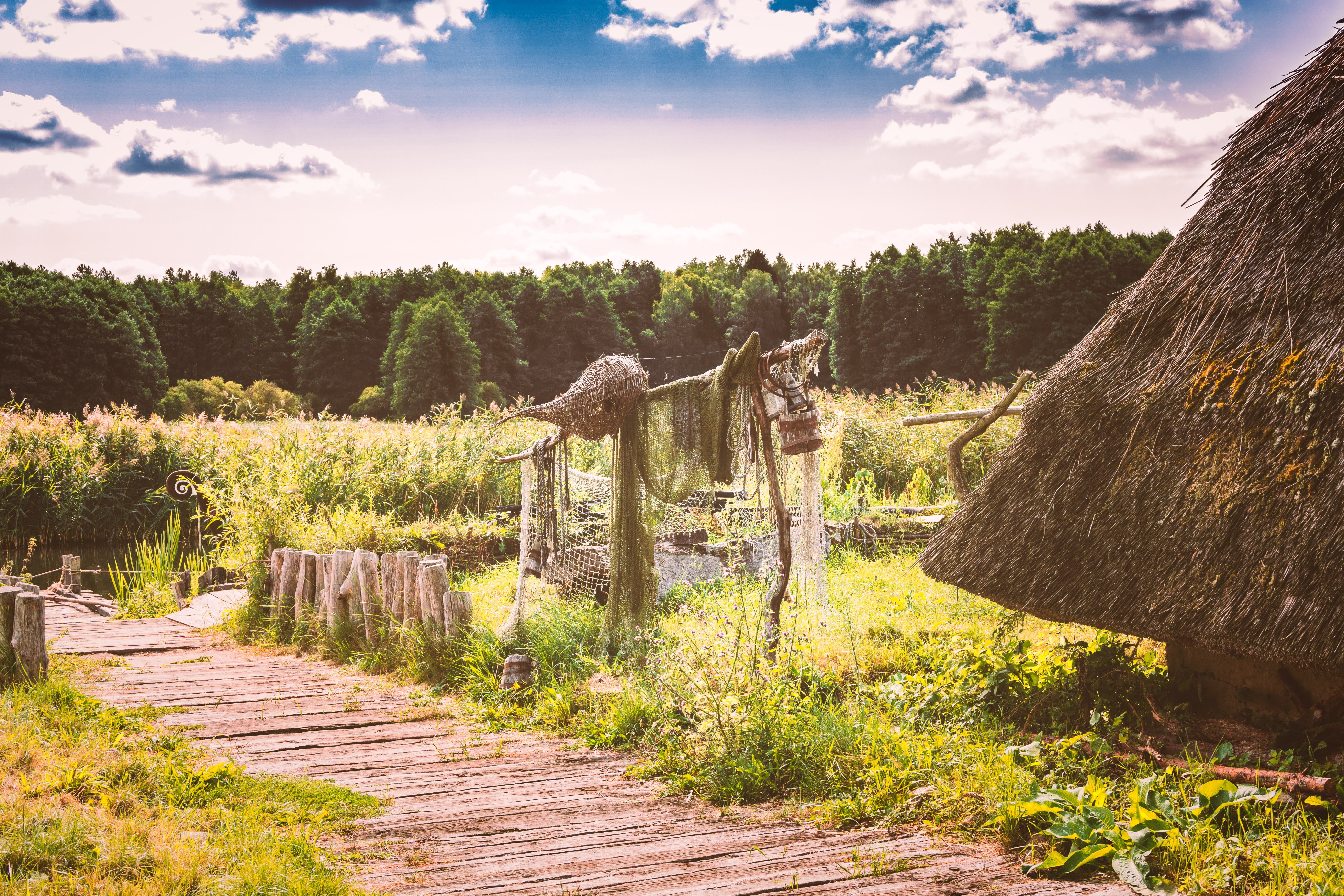 torgelow, the way forward, antique, mecklenburg, village, sky, history, grass, tree, ukranen, sunlight, civilization, land, outdoors, monument, ukranenland, HD Wallpaper