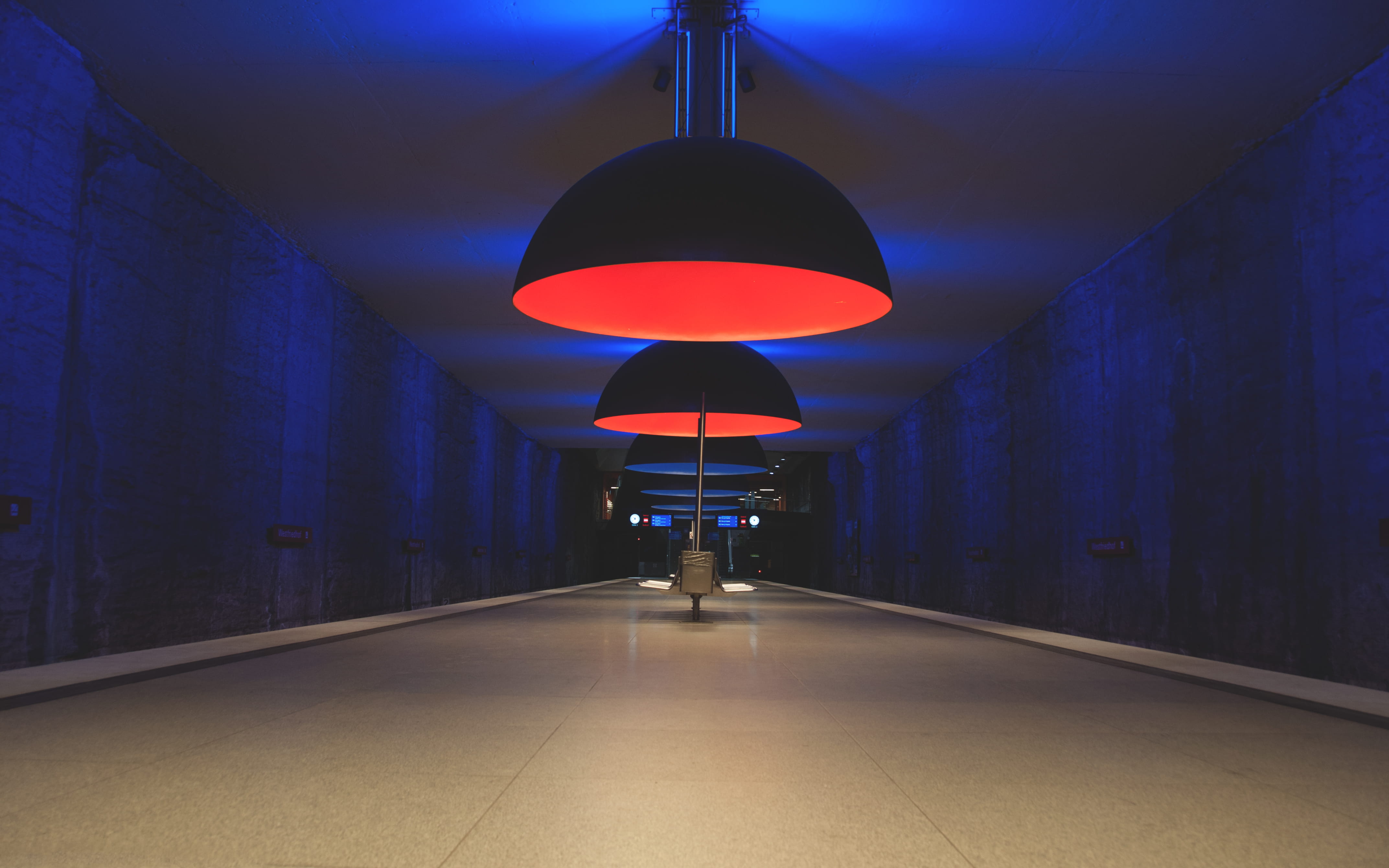 blue, mvv, transportation, subway, absence, lighting equipment, built structure, the way forward, münchen, train, light, red, tunnel, stop, mvg, munich, HD Wallpaper
