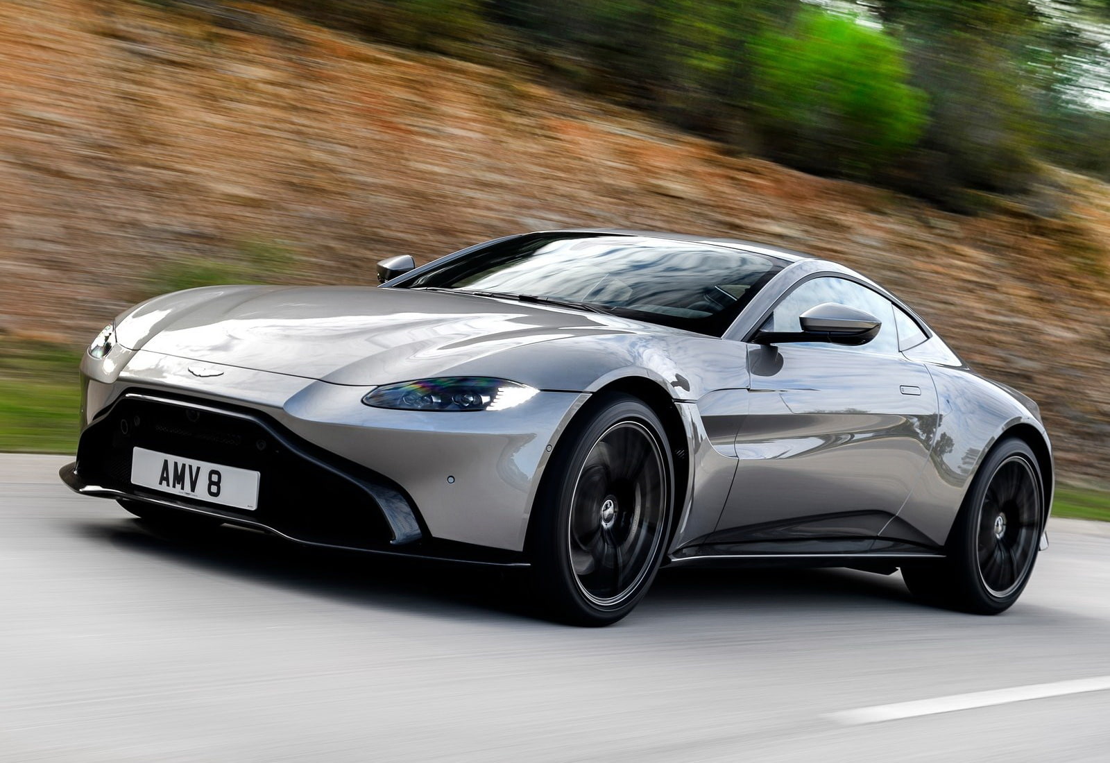 sport, motion, shiny, road, martin, vantage, driving, luxury, sports car, chrome, nature, mode of transportation, speed, motor vehicle, silver, silver colored, HD Wallpaper