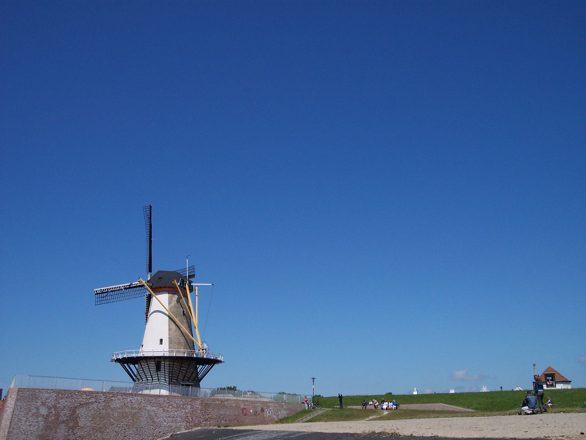 netherlands, holland, 1080P, oranjemolen, vlissingen, flushing, mill, HD Wallpaper