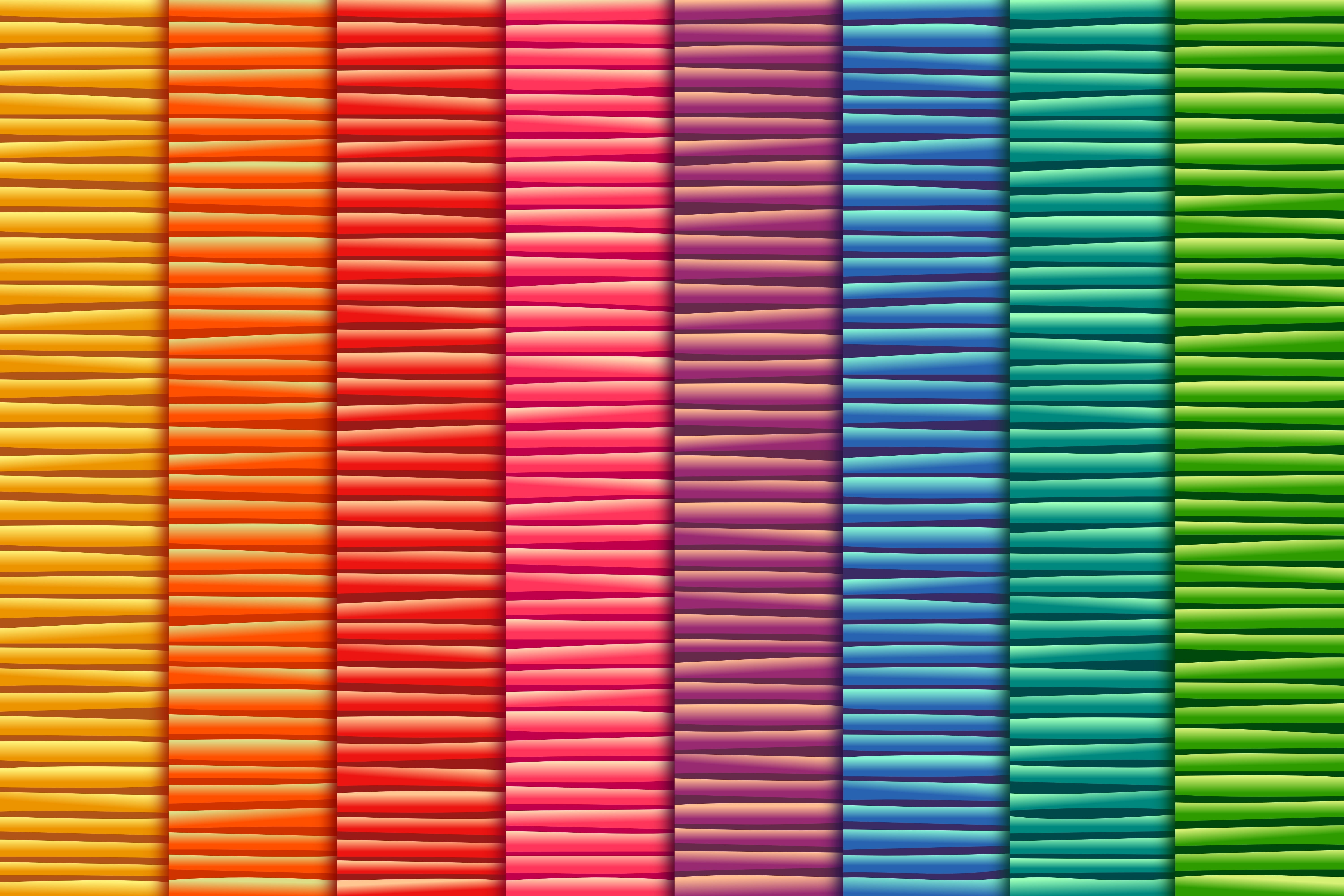 illustration, multi Colored, colorful, indoors, design, arrangement, line, striped, vibrant color, full frame, green Color, side by side, order, abstract, HD Wallpaper