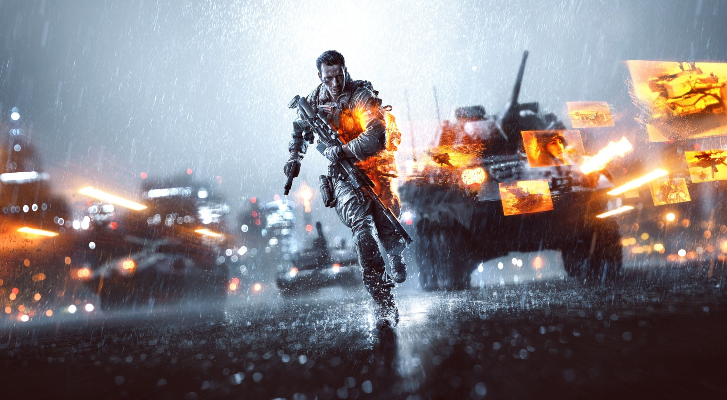 night, heroes, water, people, government, sport, Games, fire, adult, Battlefield, warning sign, illuminated, battlefield 4, rain, military, illustration, HD Wallpaper