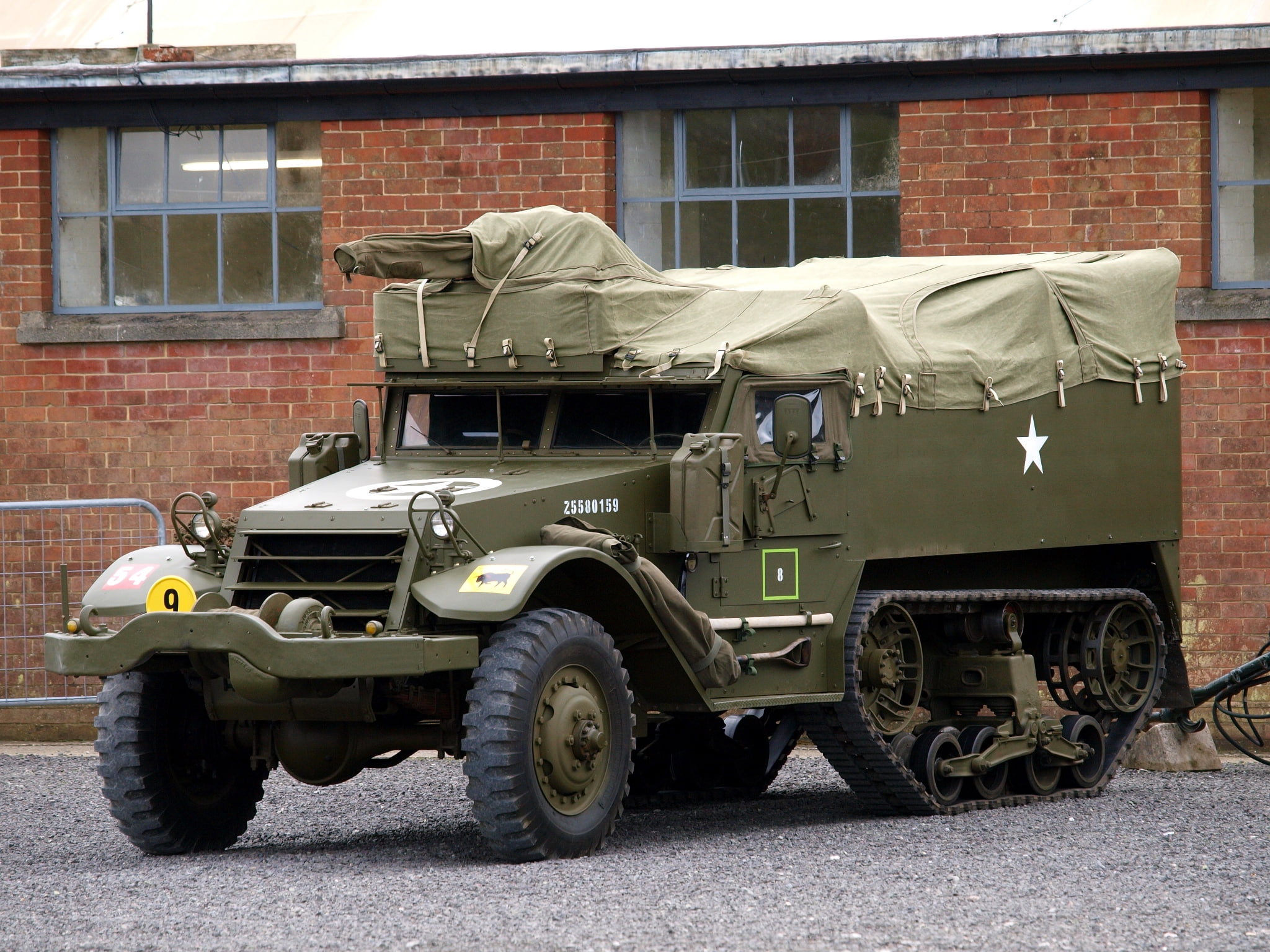truck, half track, retro, trucks, 1080P, military, international, m9a1, 1943, HD Wallpaper