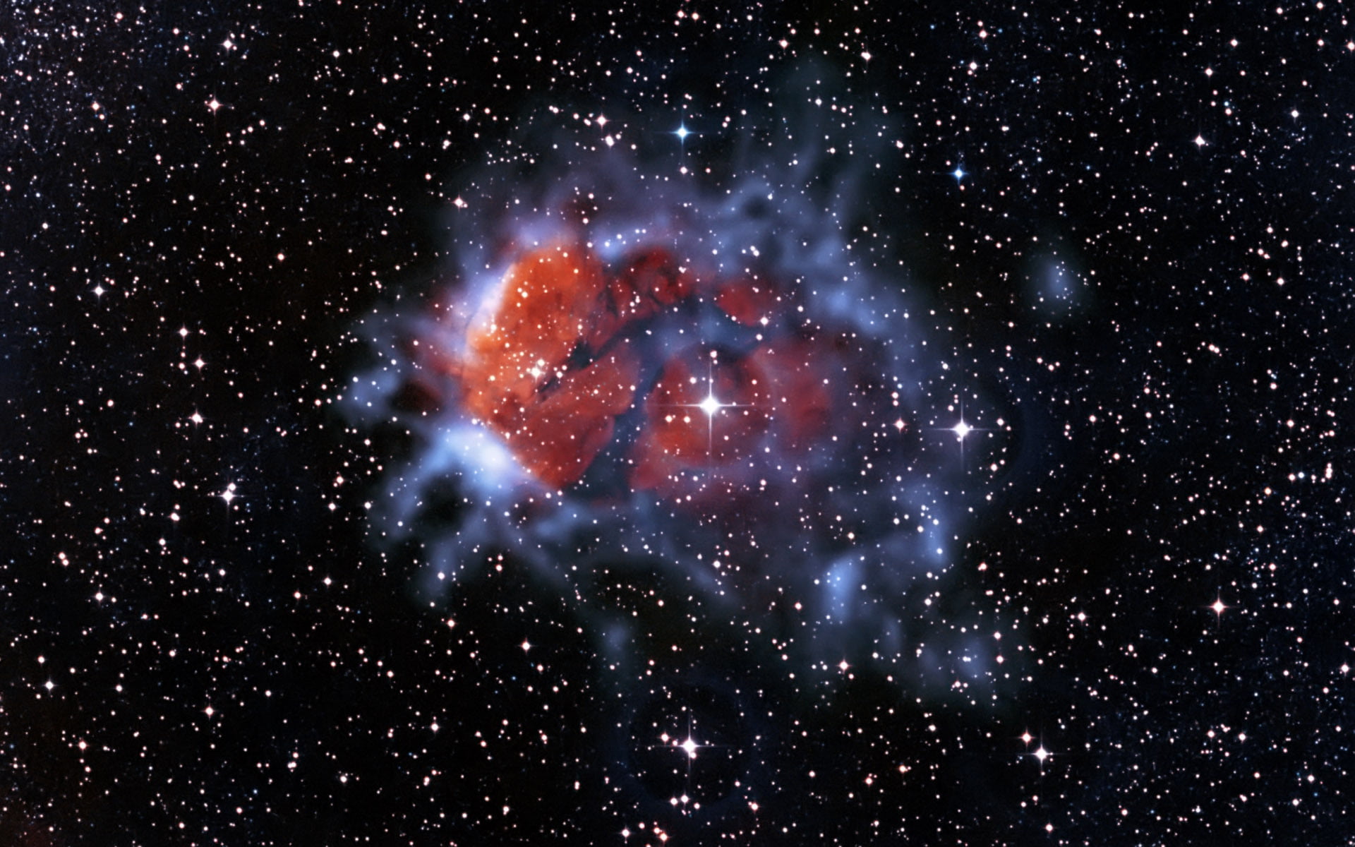 RCW120, space, pink color, Scorpio, outdoors, night, emission nebula, sky, blue, beauty in nature, nature, star - space, space exploration, galaxy, red, HD Wallpaper
