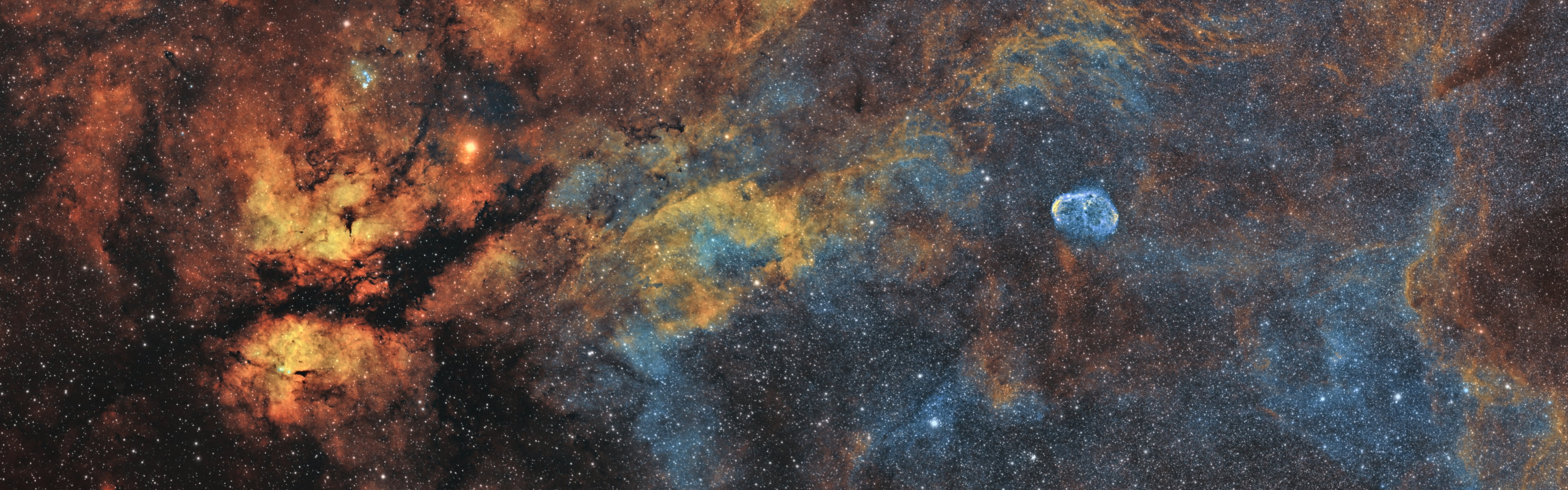 stars, 1060 Photography, nebula, Crescent, Cygnus constellation, 4K, HD Wallpaper