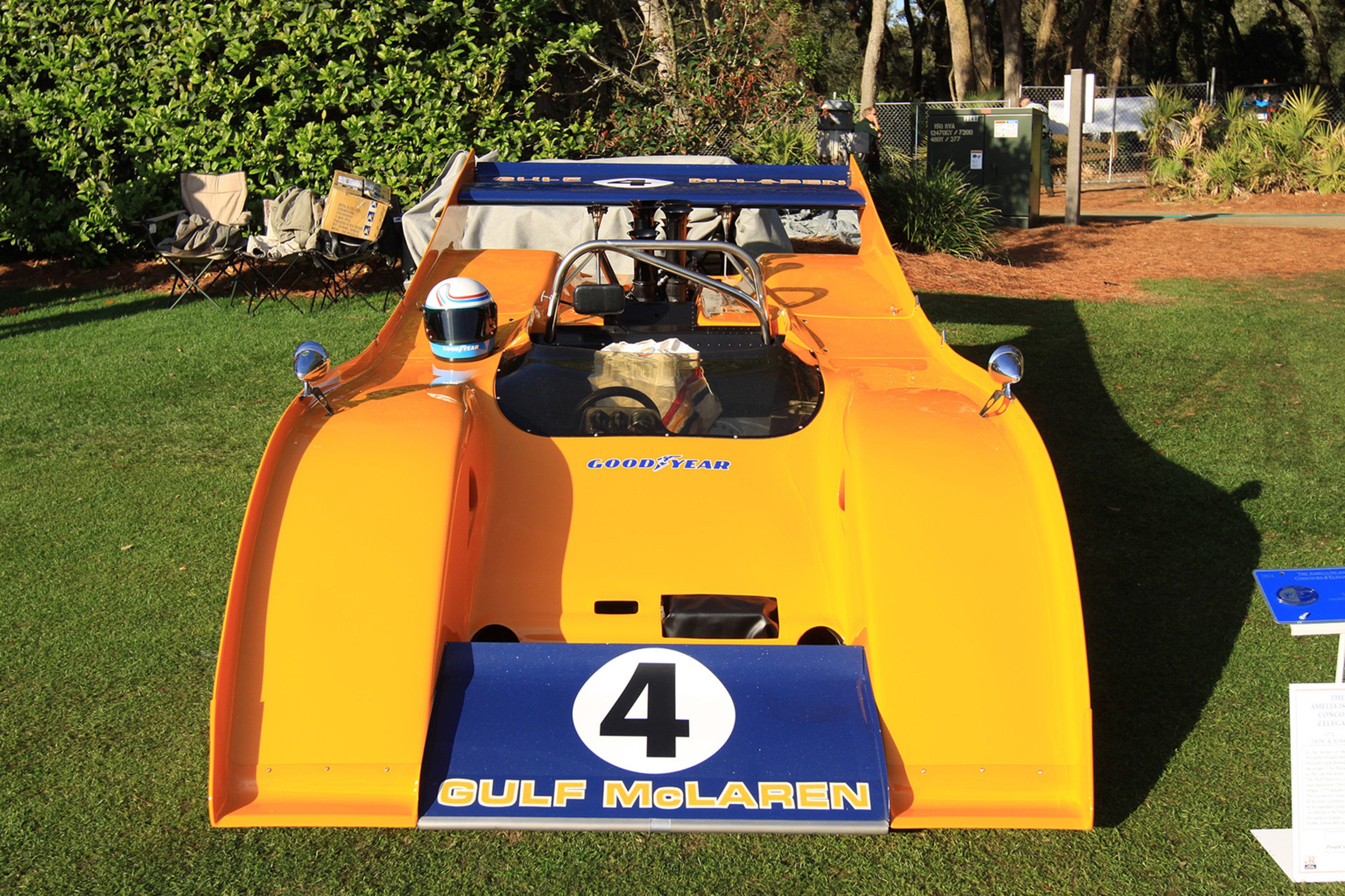 racing, 1972, m20, mclaren, race, gulf, 4K, car, HD Wallpaper