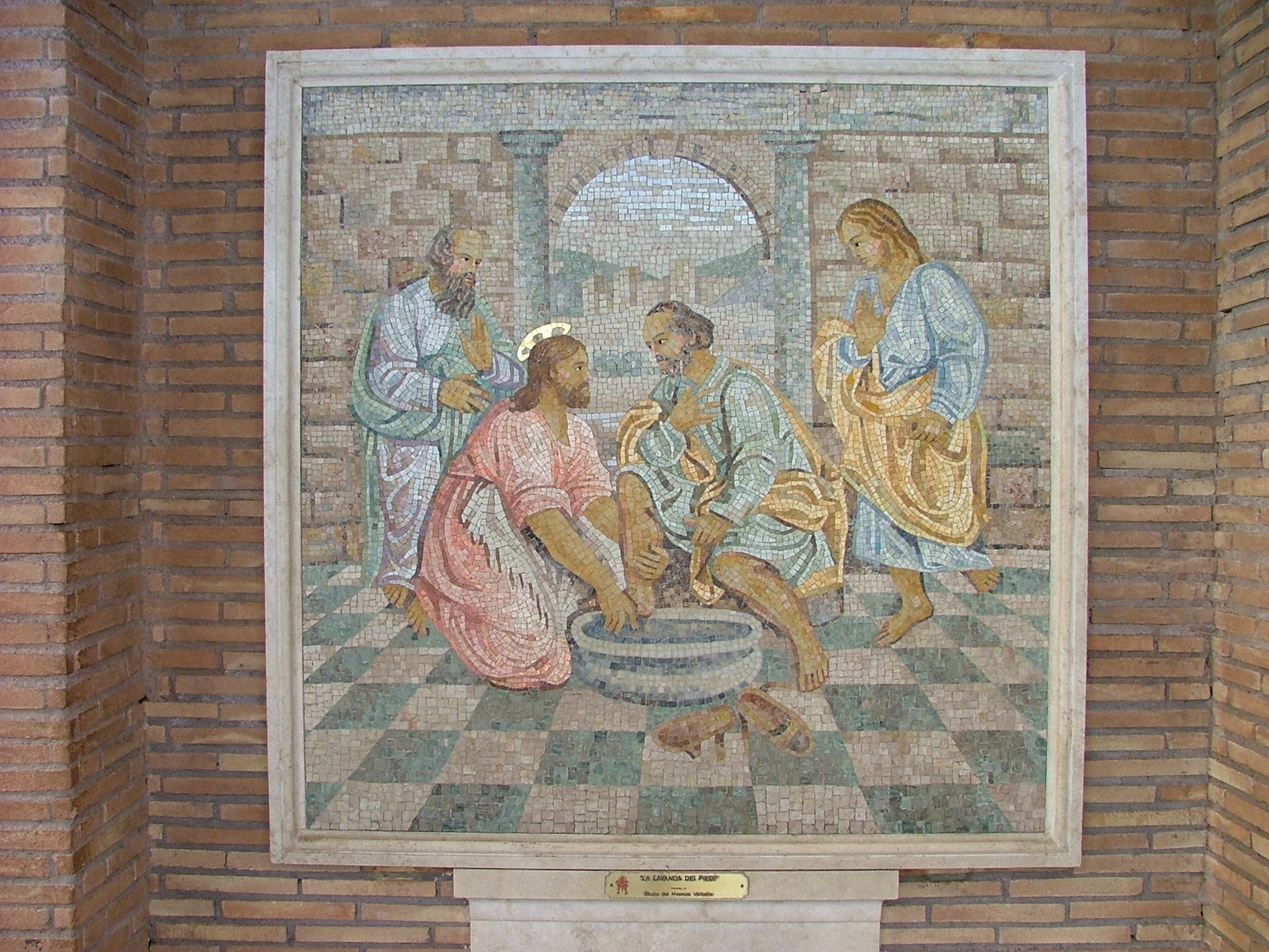 female likeness, visual Art, Mosaic, built structure, St Peter, indoors, religion, togetherness, famous Place, arts And Entertainment, male likeness, 1080P, HD Wallpaper
