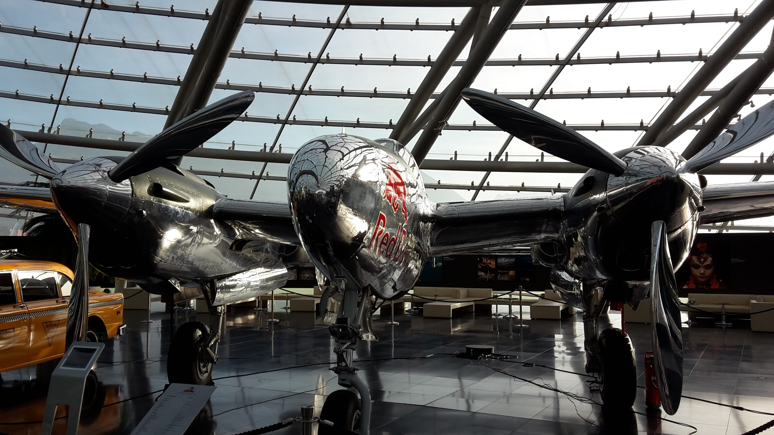 indoors, airport, transportation, cockpit, propeller, metal, glass - material, motor, no people, salzburg, mode of transportation, day, architecture, aerobatics, HD Wallpaper