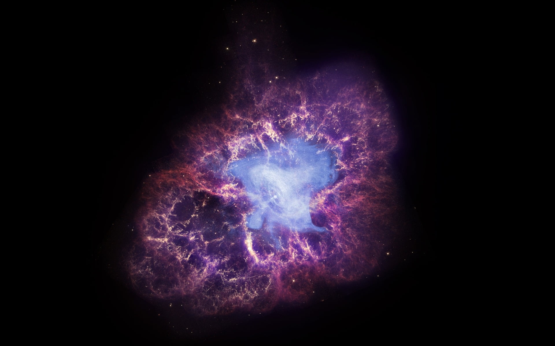1080P, stars, night, digital, space exploration, black background, crab nebula, sky, space, exploding, astronomy, nature, pink color, natural gas, HD Wallpaper