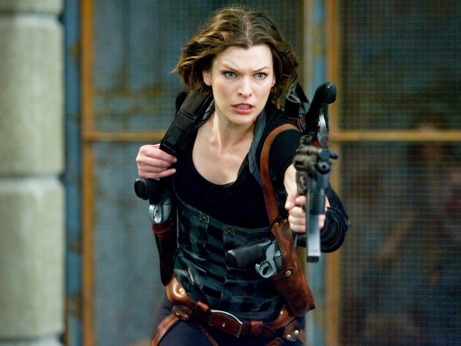 brunette, movies, brunettes, evil, jovovich, actress, milla, resident, female, girl, 720P, women, movie, girls, feamles, HD Wallpaper