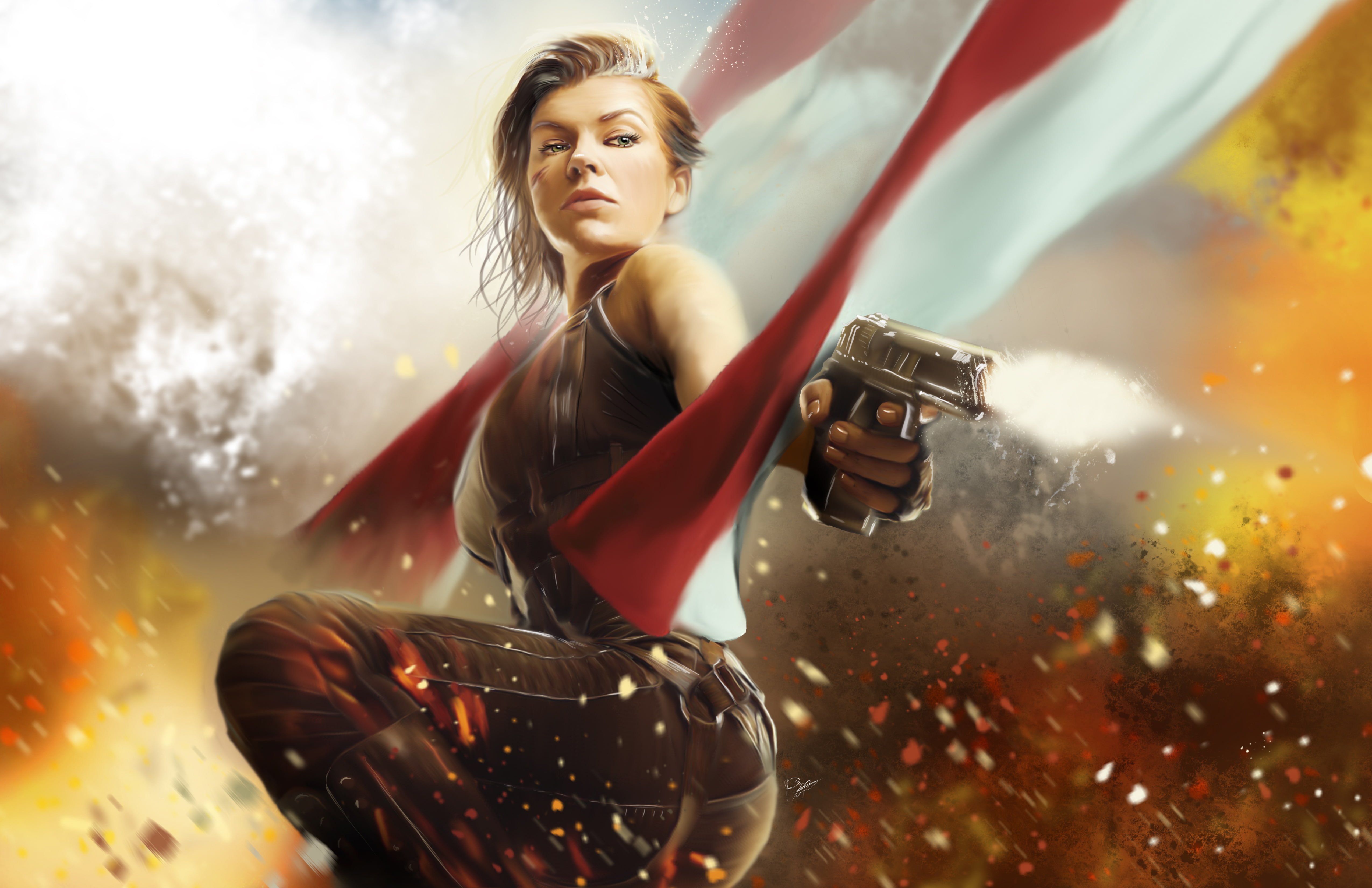 Artwork, Alice, 5K, Milla Jovovich, Resident Evil: The Final Chapter, 4K, HD Wallpaper