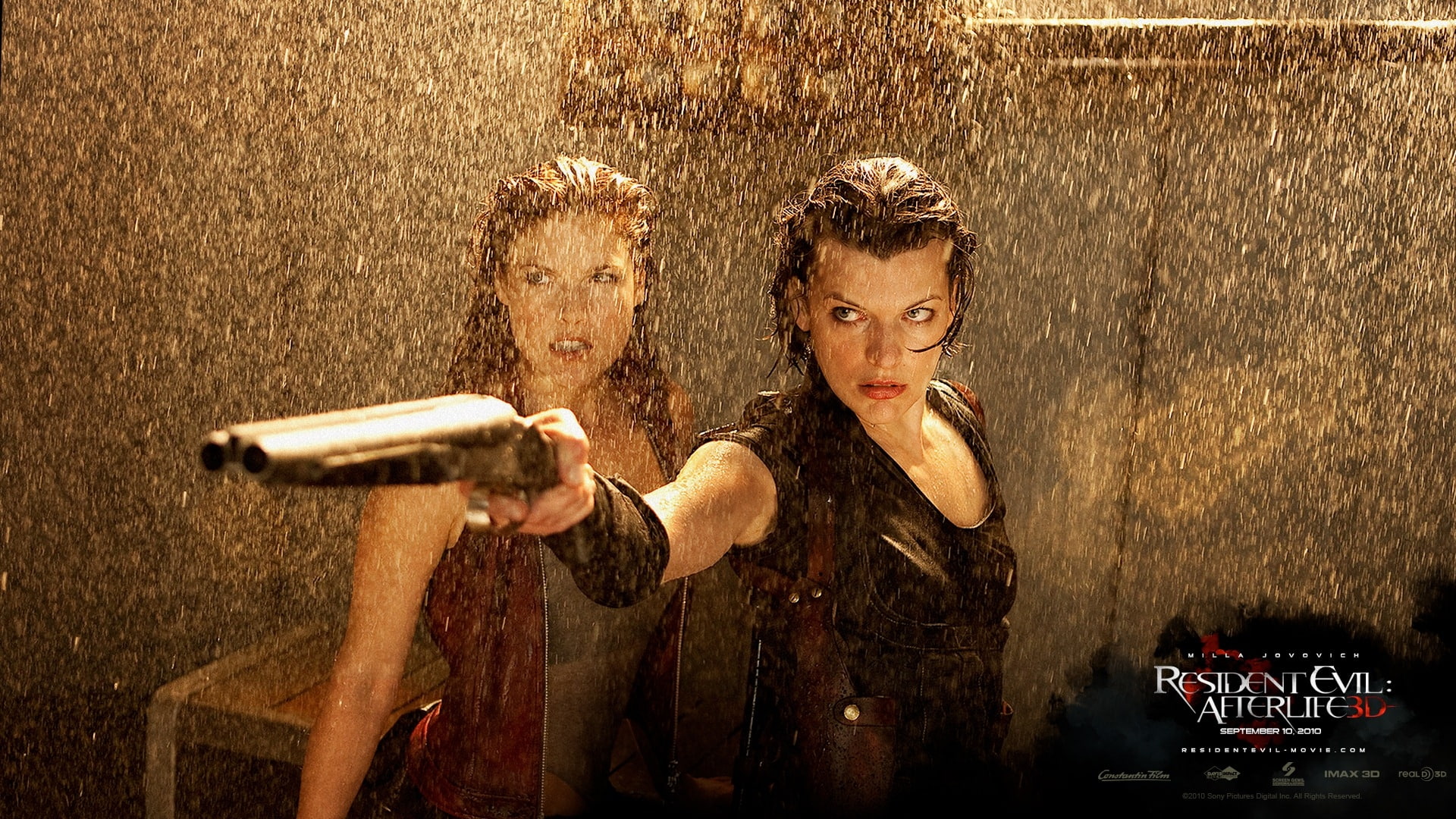 x, resident, hd, jovovich, evil, 1080P, movies, actress, milla, afterlife, games, video, art, rain, HD Wallpaper
