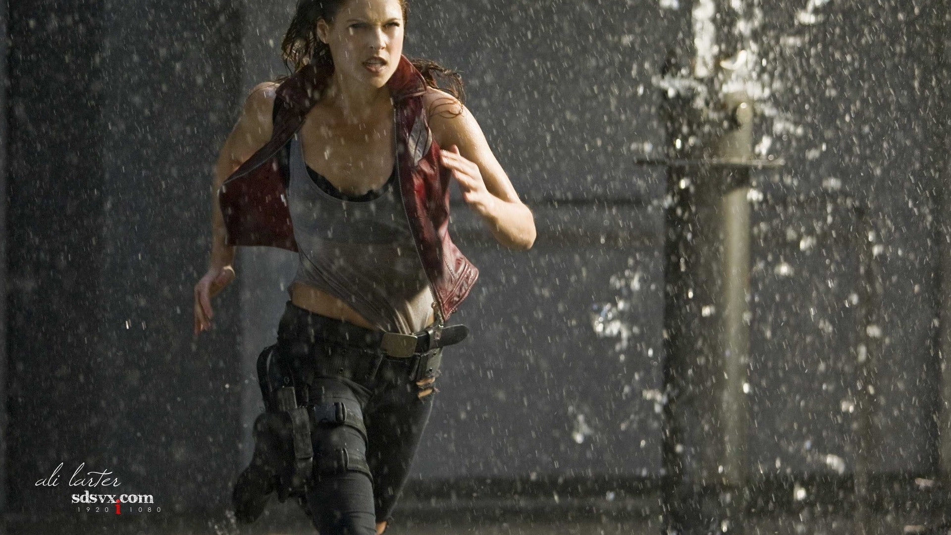 ali, afterlife, x, resident, women, running, games, larter, brunettes, video, evil, hd, art, 1080P, HD Wallpaper