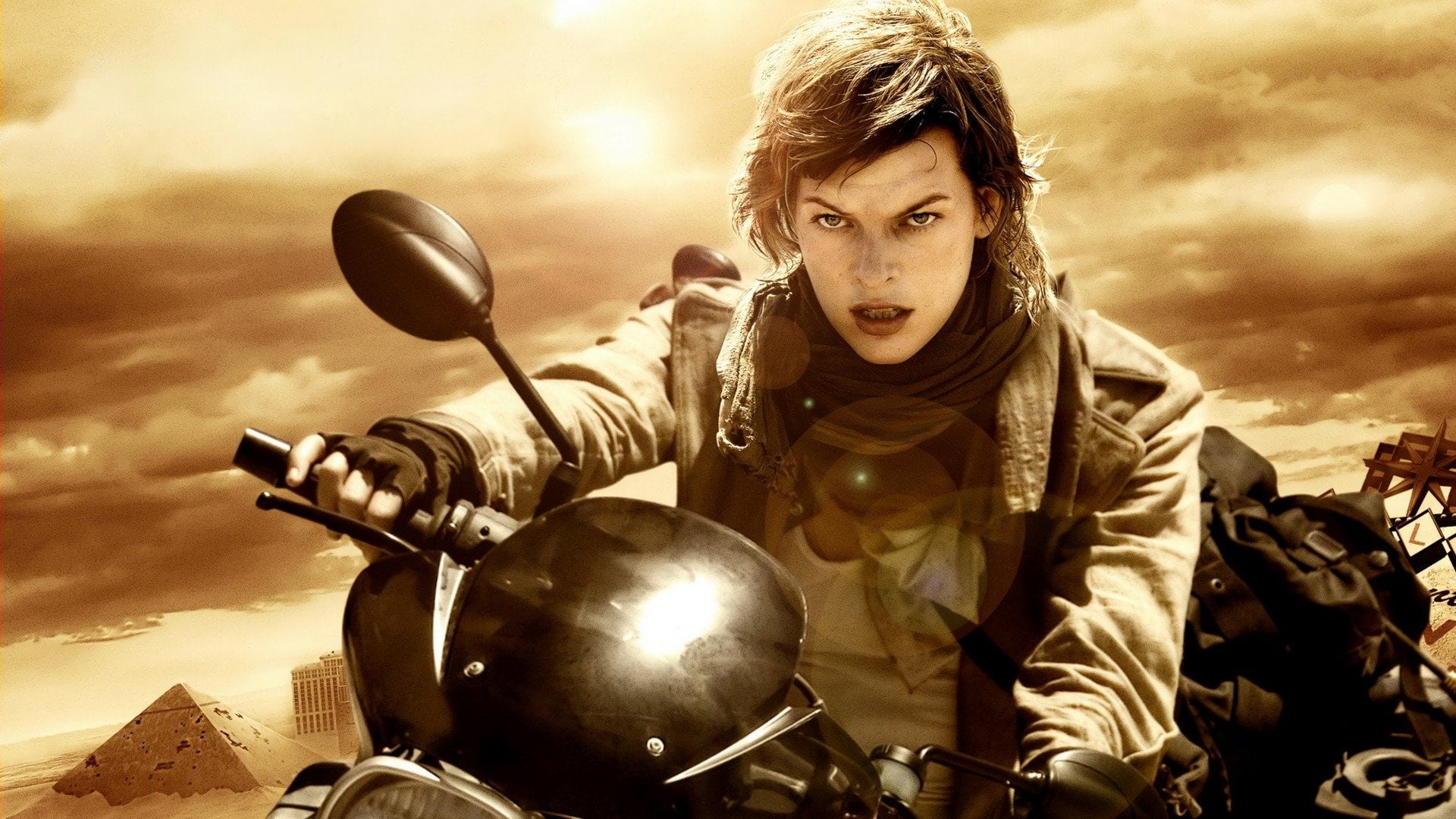 portrait, headwear, sky, waist up, adventure, nature, looking at camera, one person, men, Milla Jovovich, Resident Evil: Extinction, cloud - sky, Resident Evil, HD Wallpaper