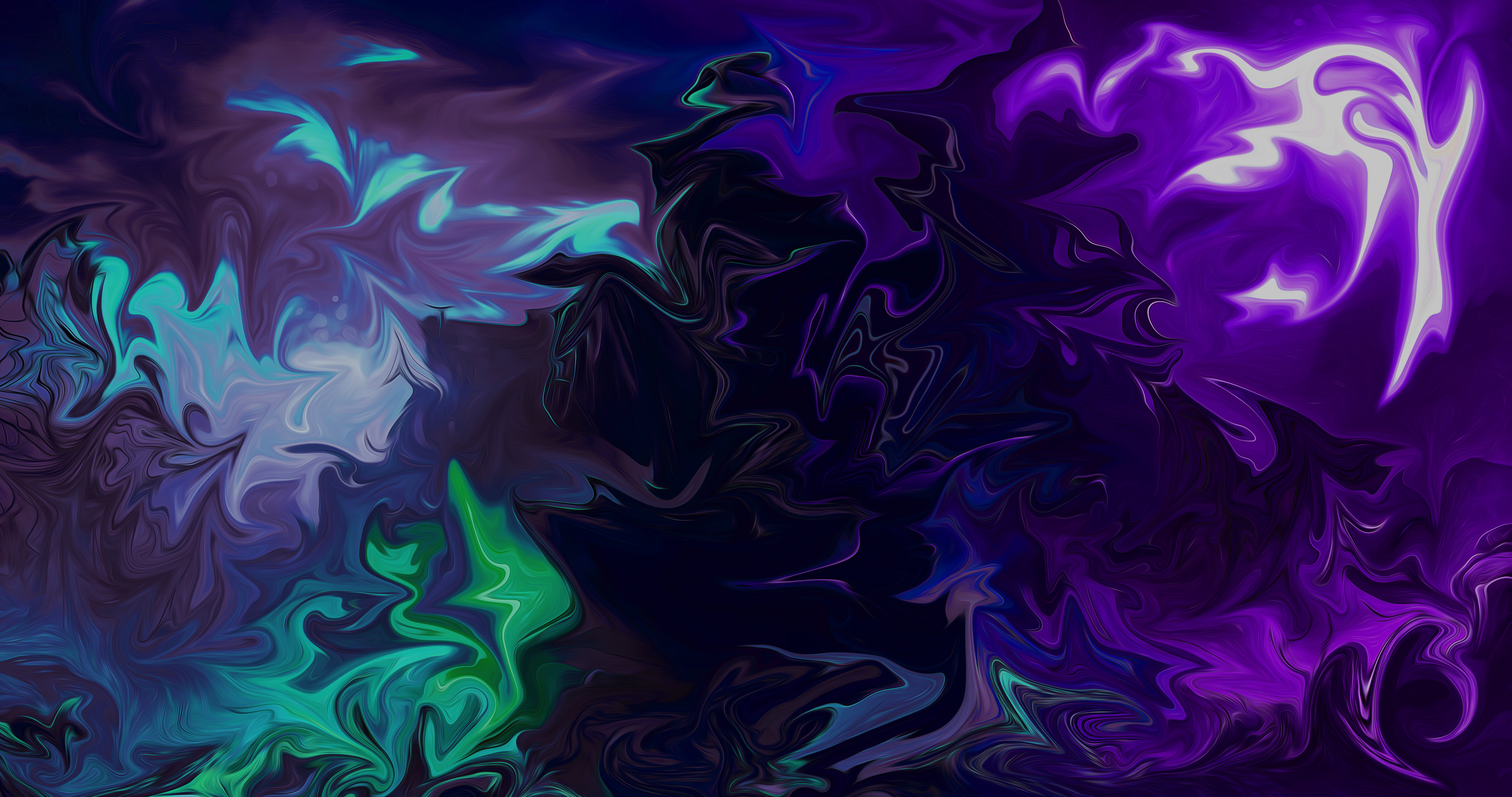 purple, 8k resolution, digital art, paint splash, neon, artwork, colorful, shapes, liquid, fluid, 8K, paint brushes, abstract, HD Wallpaper