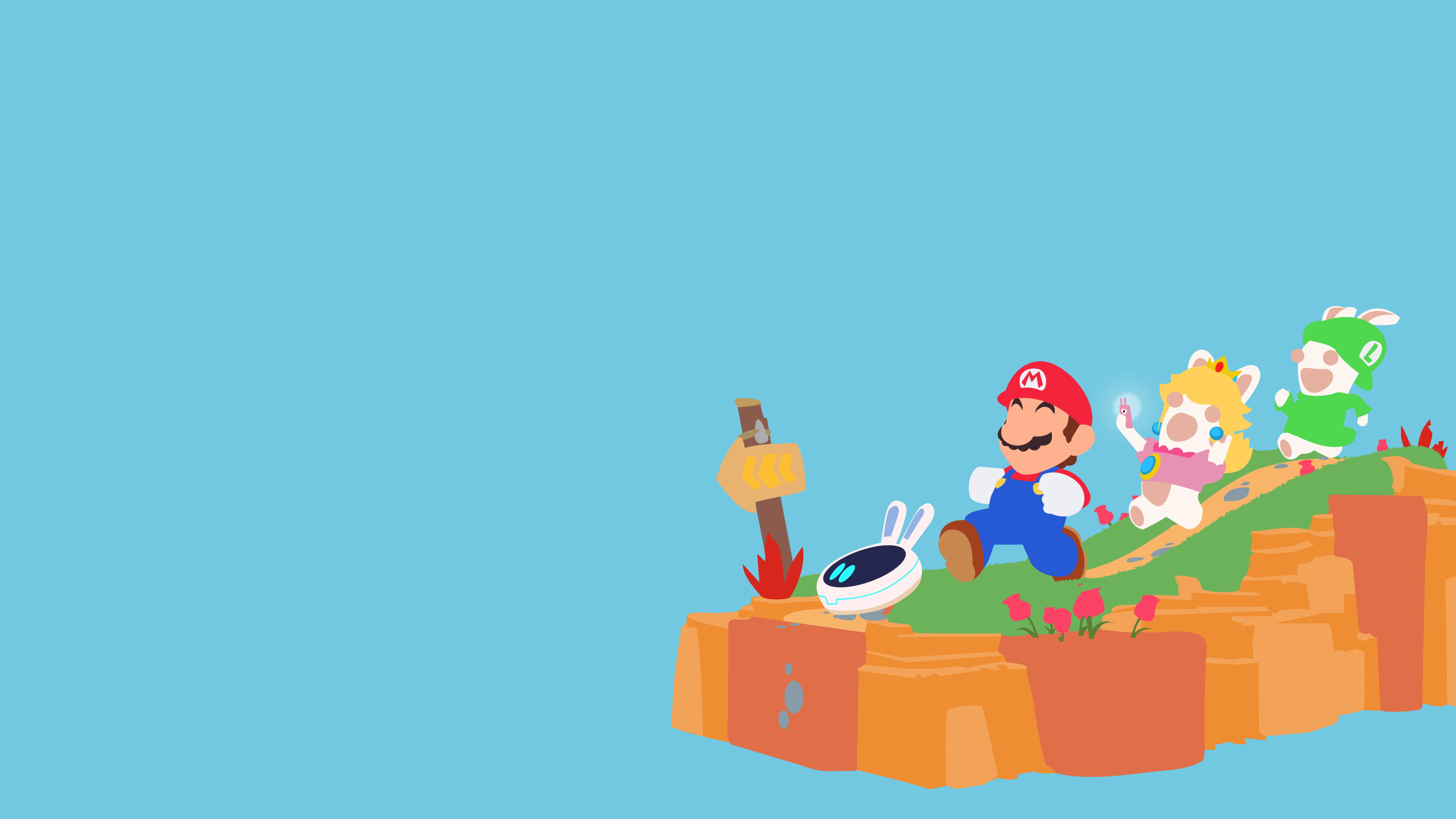 Raving Rabbids, 4K, Video Game, Mario, Mario + Rabbids Kingdom Battle, HD Wallpaper