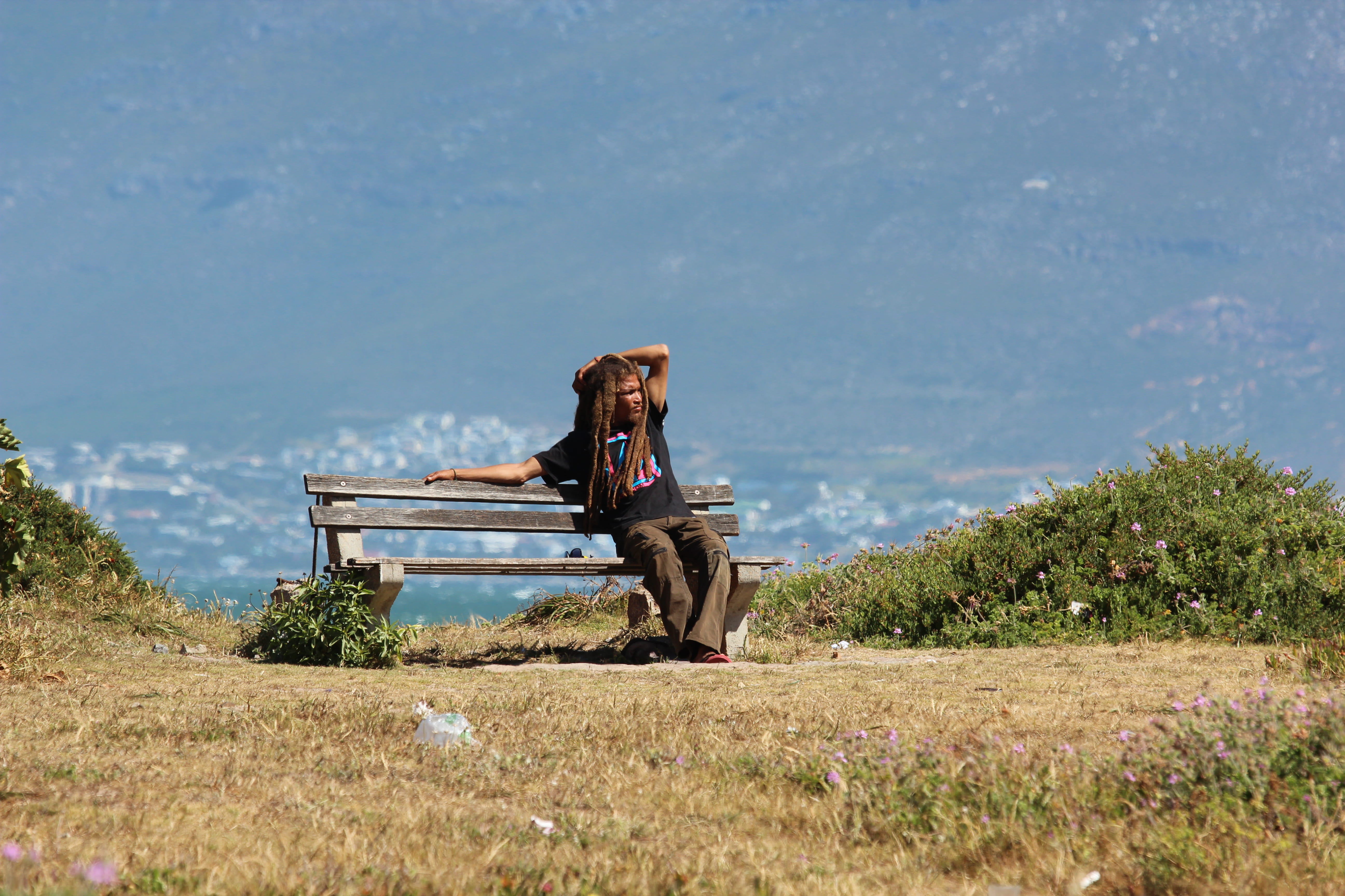 5K, rastafarian, agriculture, africa, dreadlocks, south africa, agricultural machinery, one person, park bench, plant, real people, lifestyles, growth, HD Wallpaper