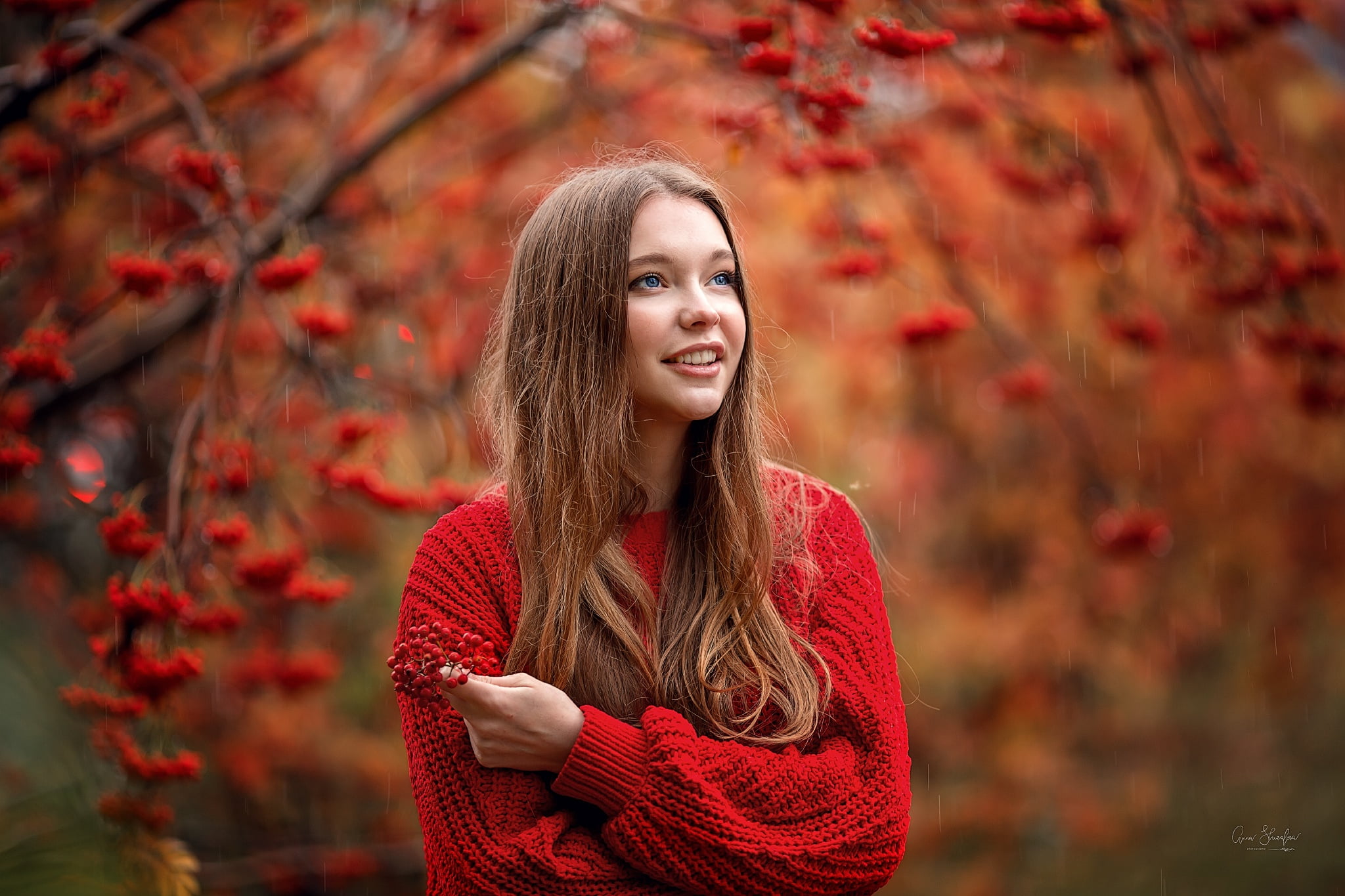autumn, Anna Shuvalova, Girl, 1080P, Christina Vostruhina, HD Wallpaper