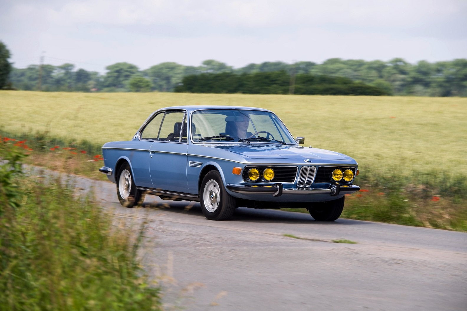 bmw, 1971, (e9), csi, coupe, 720P, cars, blue, HD Wallpaper