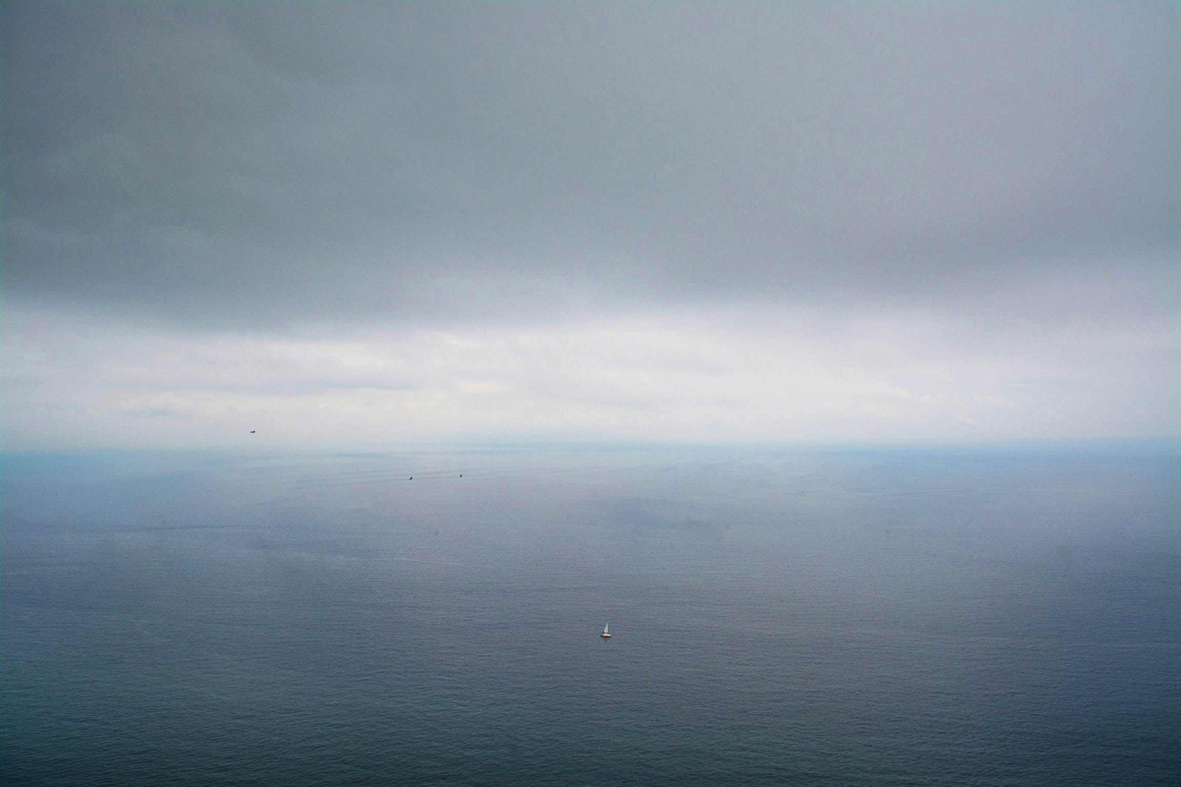 tranquil scene, sky, seascape, boat, scenics - nature, nature, no people, day, silent, water, cloud - sky, dull, sea, view, non-urban scene, 1080P, outdoors, HD Wallpaper