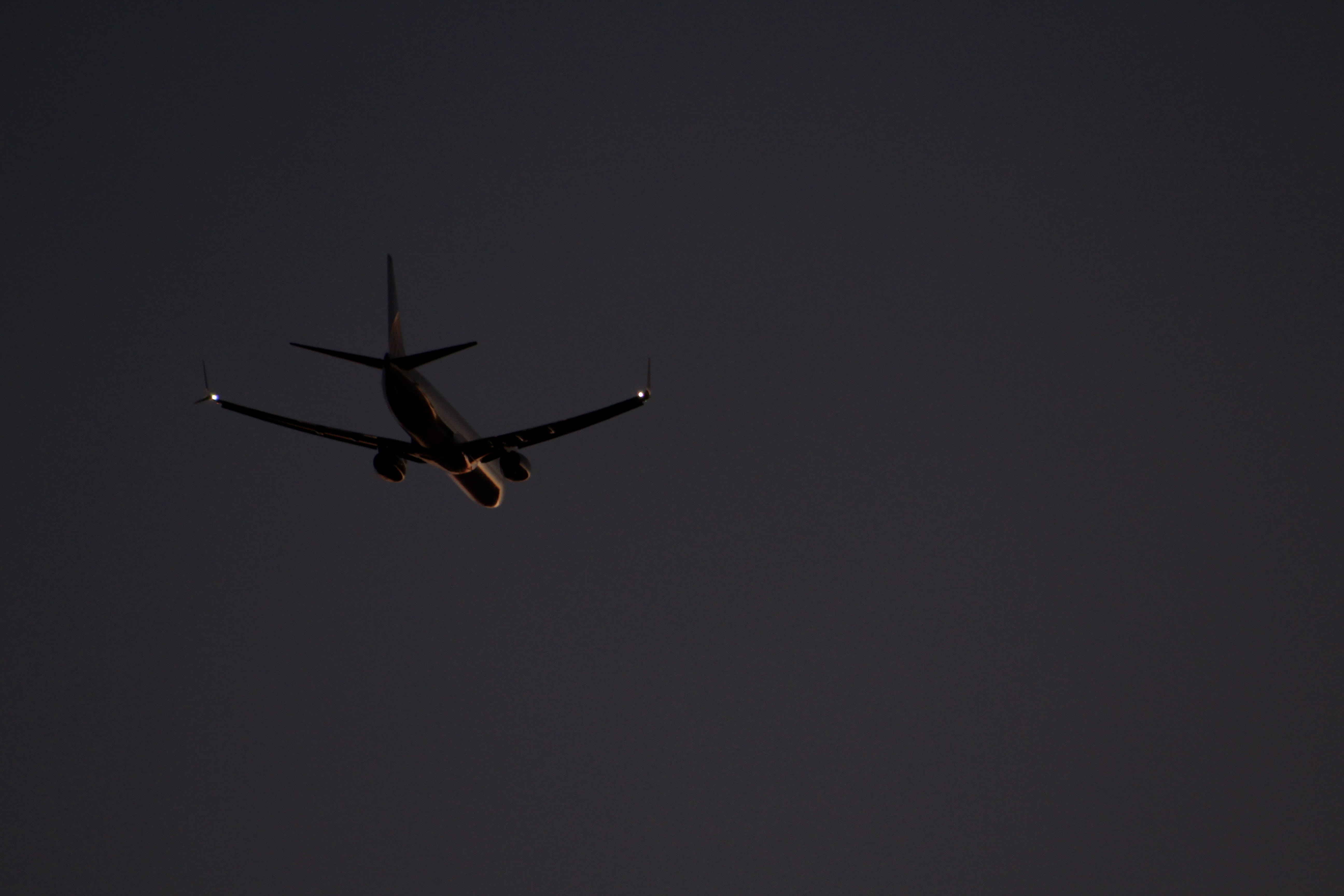 travel, air vehicle, dulles international airport, transportation, low angle view, 5K, airplane, copy space, night, motion, sky, journey, on the move, HD Wallpaper