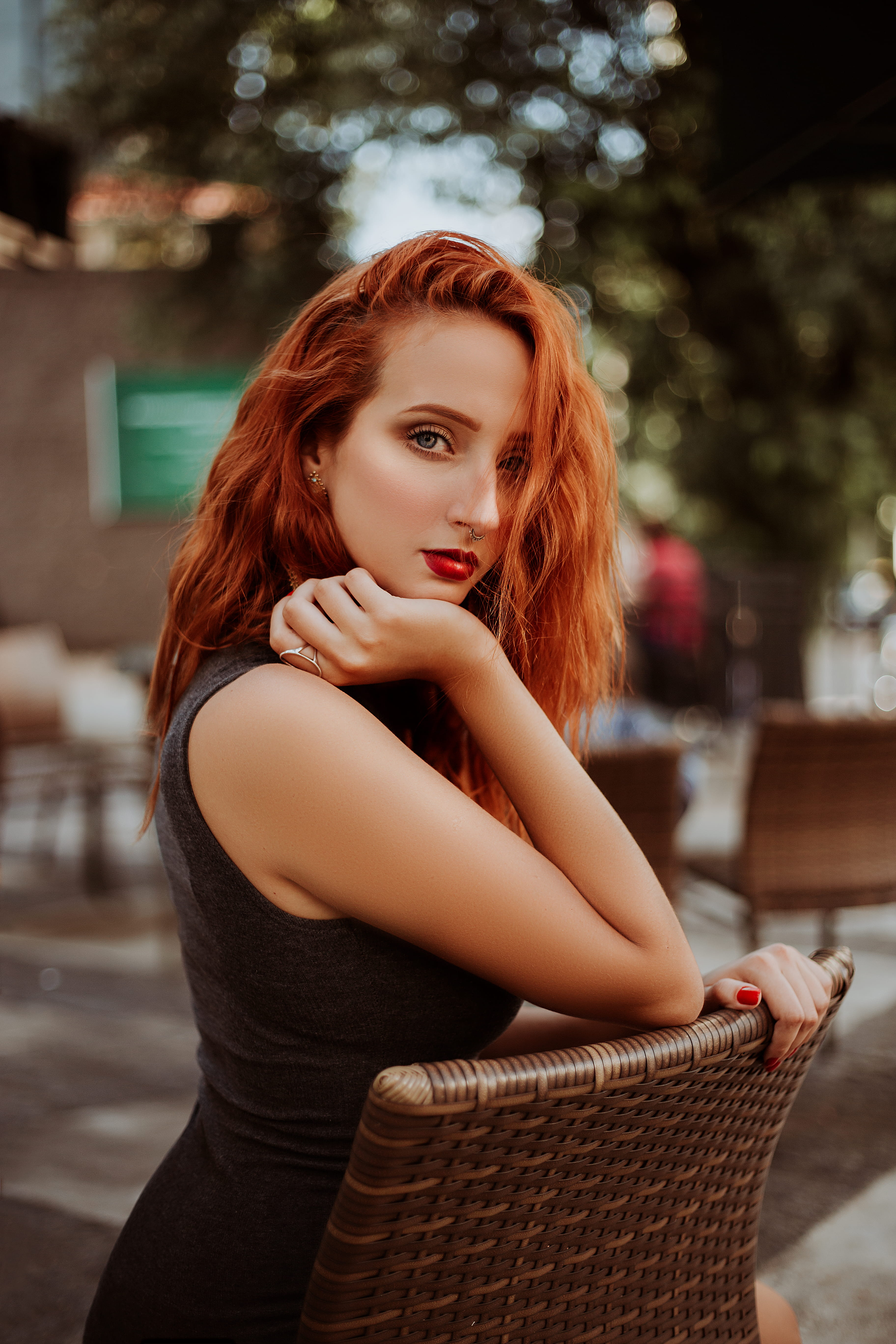 neck, fashionable, photoshoot, human, hands, pretty, person, focus on foreground, 5K, long hair, skin, three quarter length, facial expression, attractive, Phone HD Wallpaper