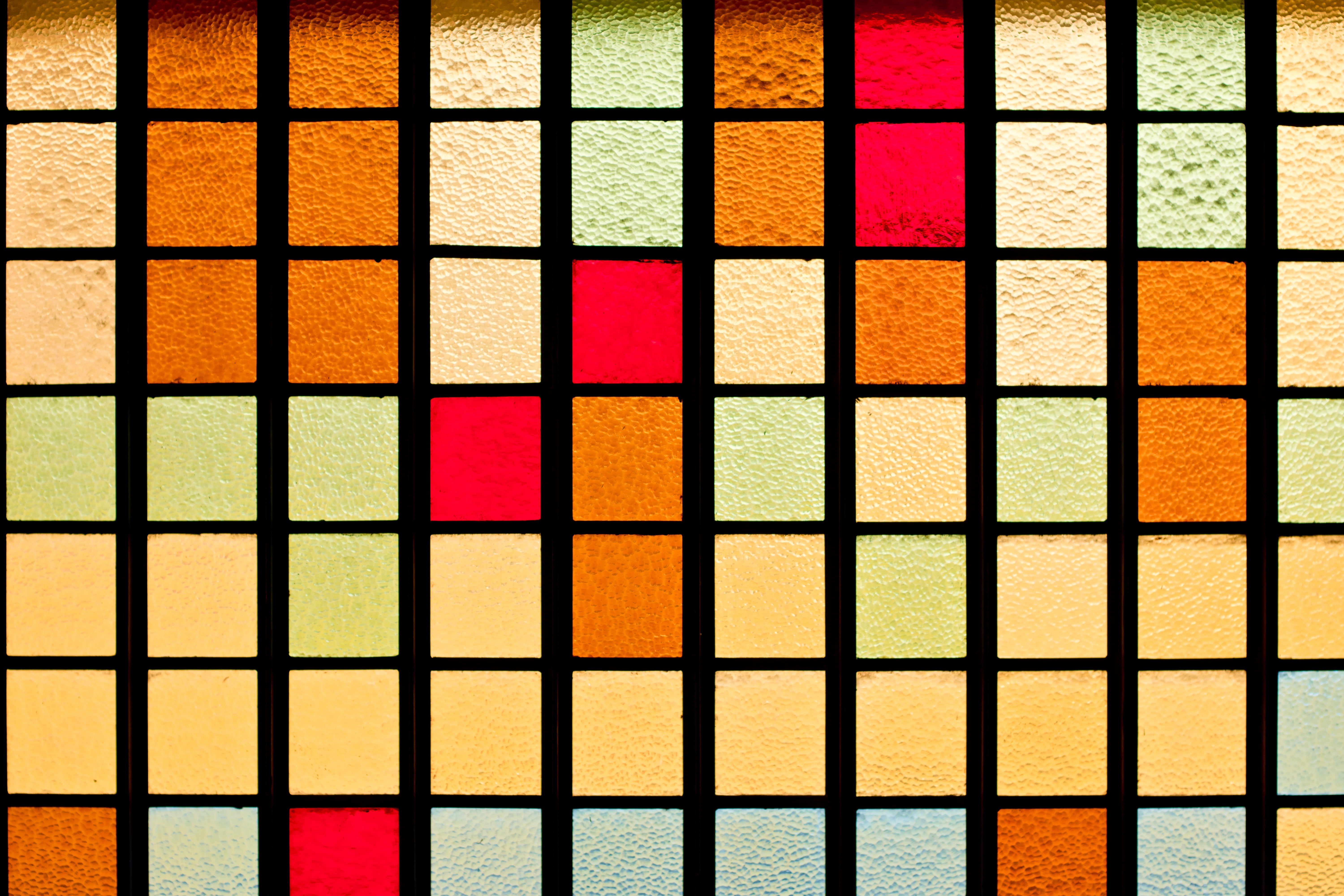 textured, stained glass, yellow, geometric shape, close-up, pattern, glass, multi colored, glass - material, indoors, backgrounds, background image, shape, HD Wallpaper