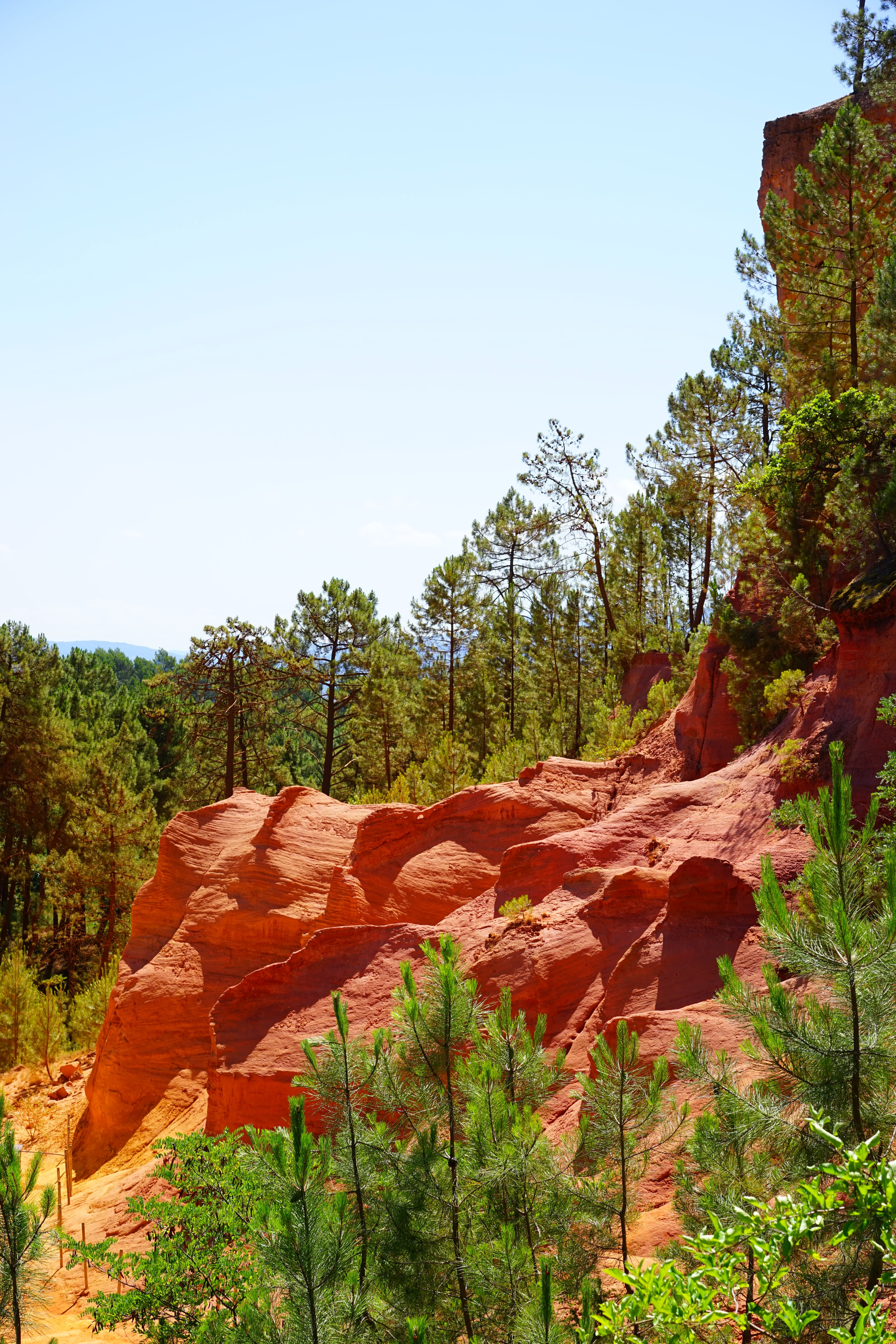 ockerbraun, scenics - nature, ocher mine, france, roussillon, bright, chaussee of geants, no people, gordes, copy space, ochre colours, architecture, places of interest, Phone HD Wallpaper